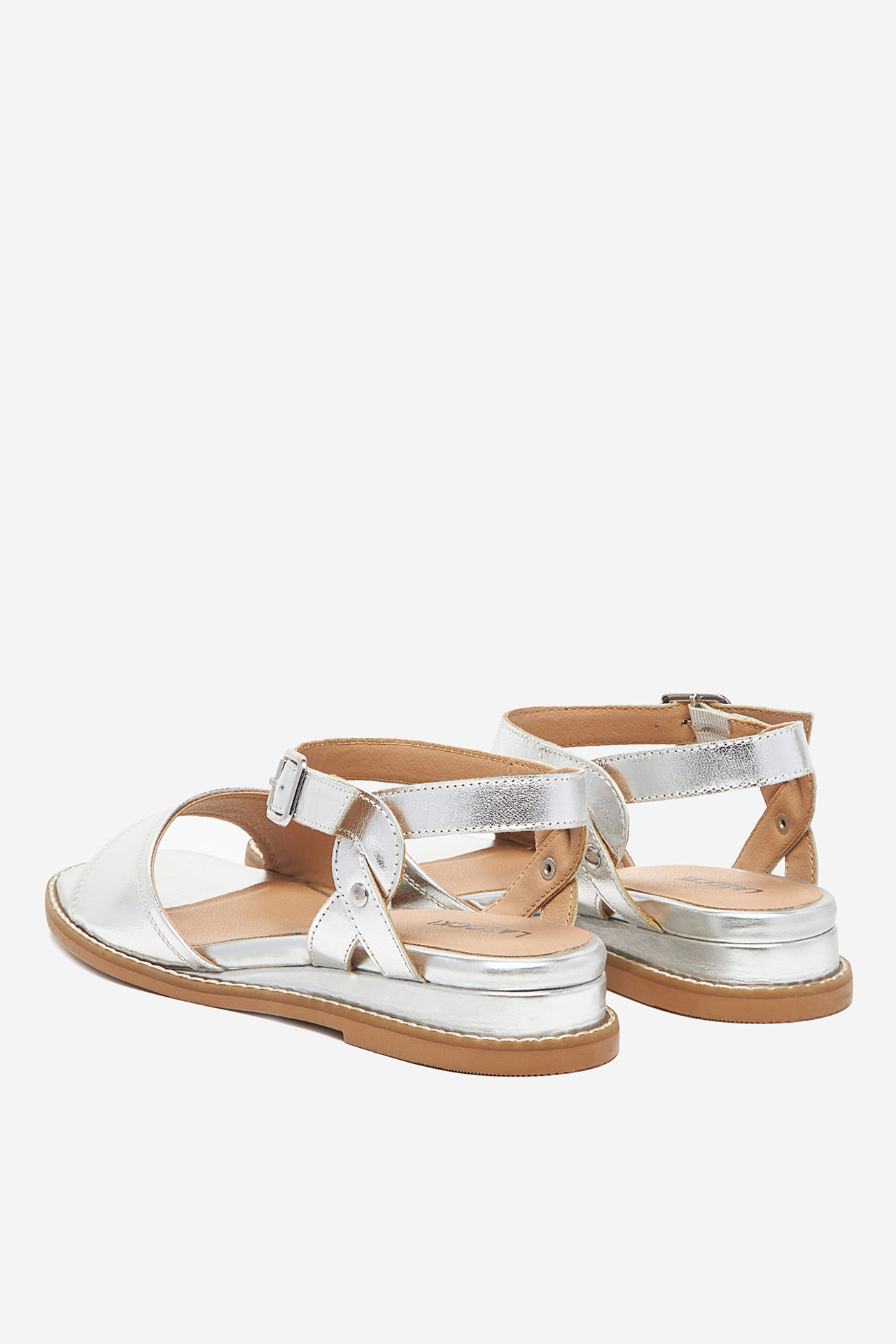 Sandále Strieborná