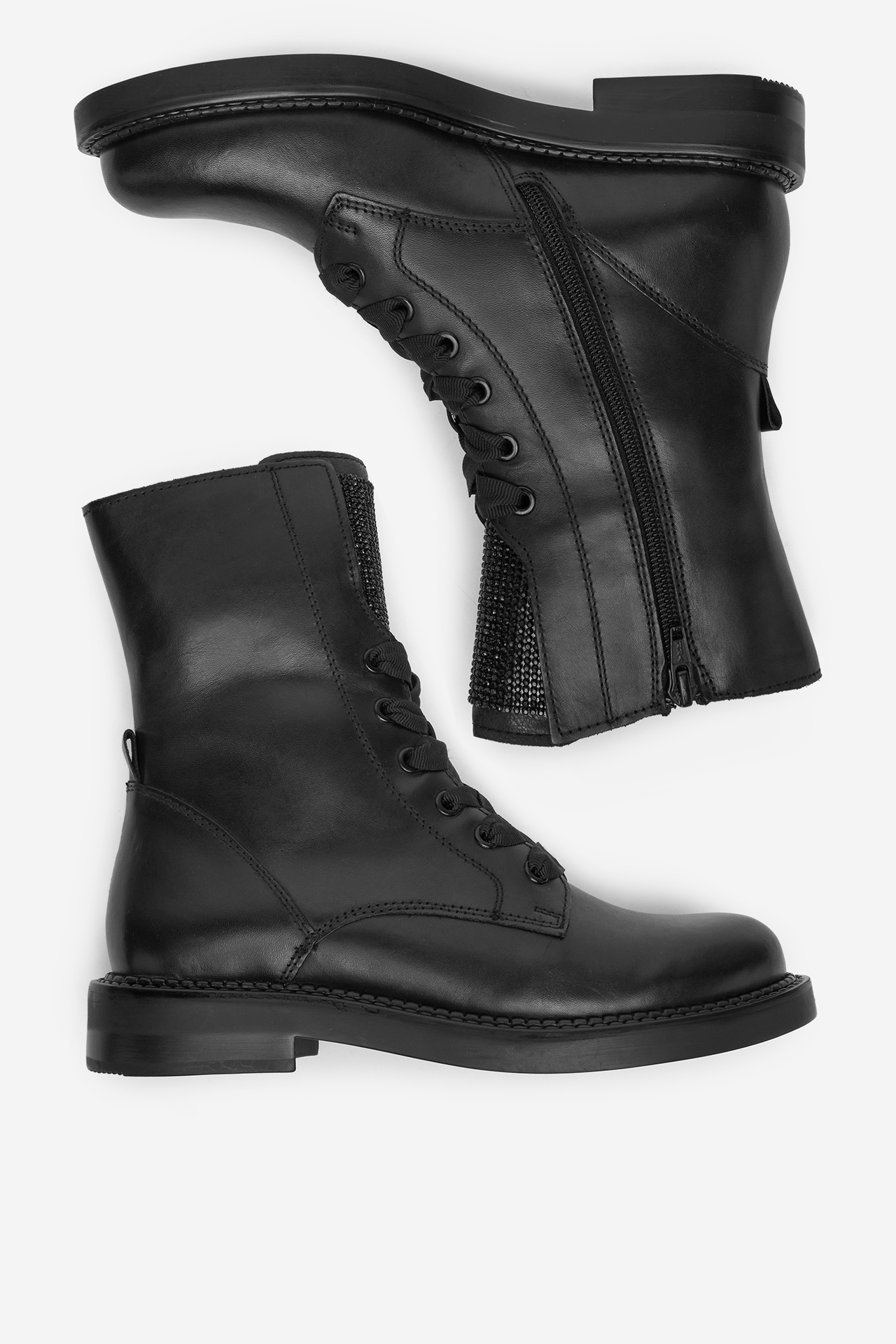 Šnurovacie topánky Čierna