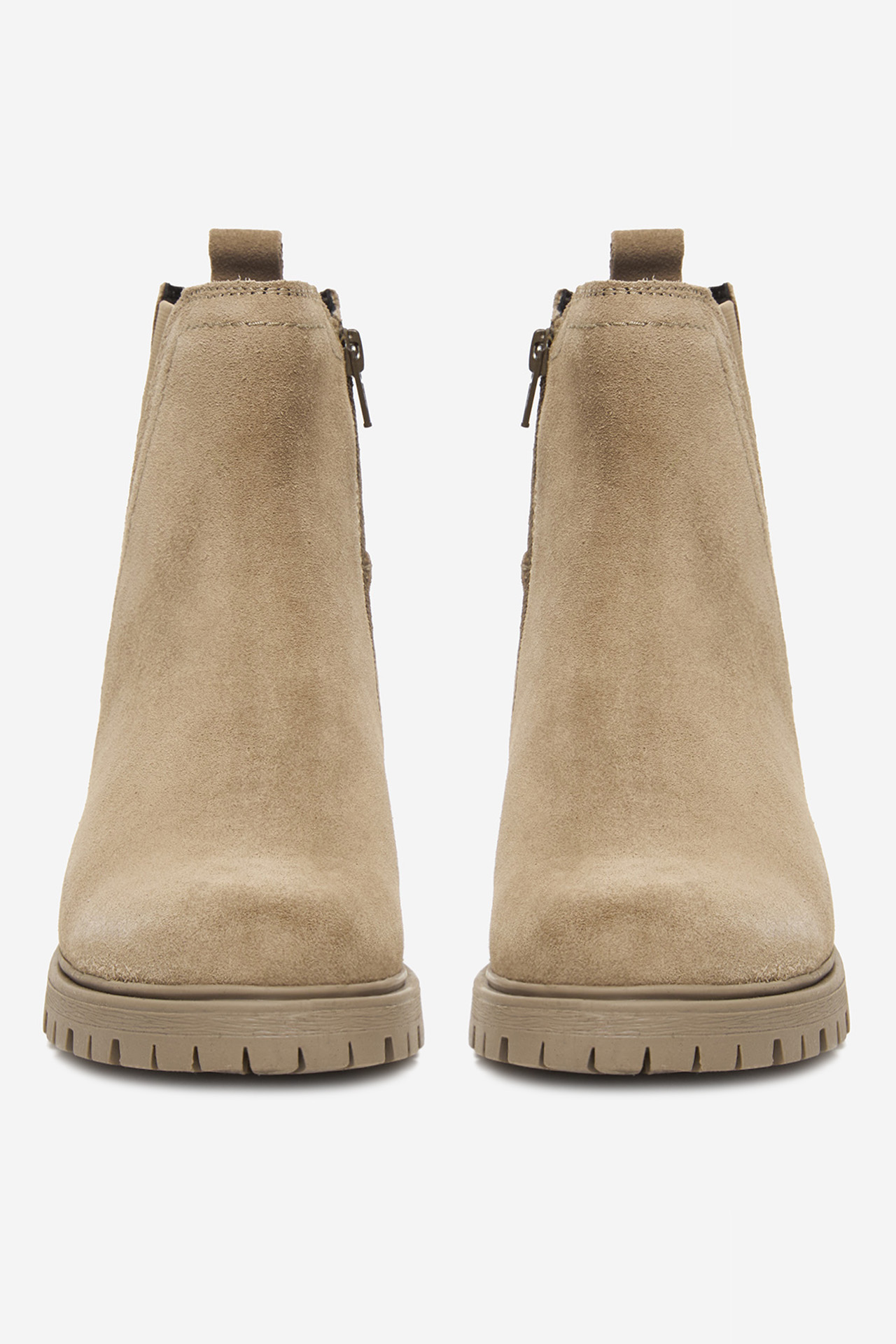 Členková obuv Tmavo béžová