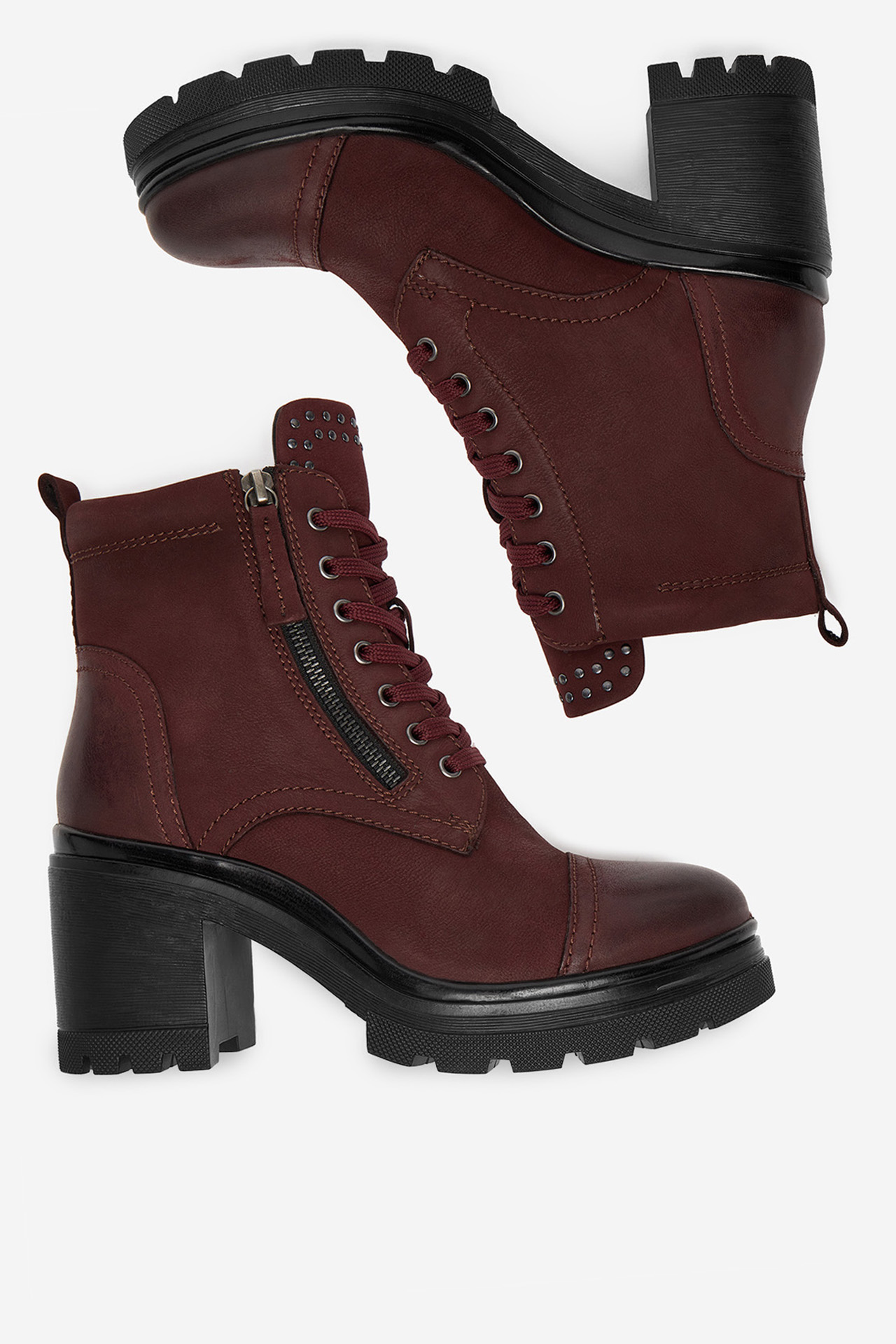 Kotníková obuv Vínový