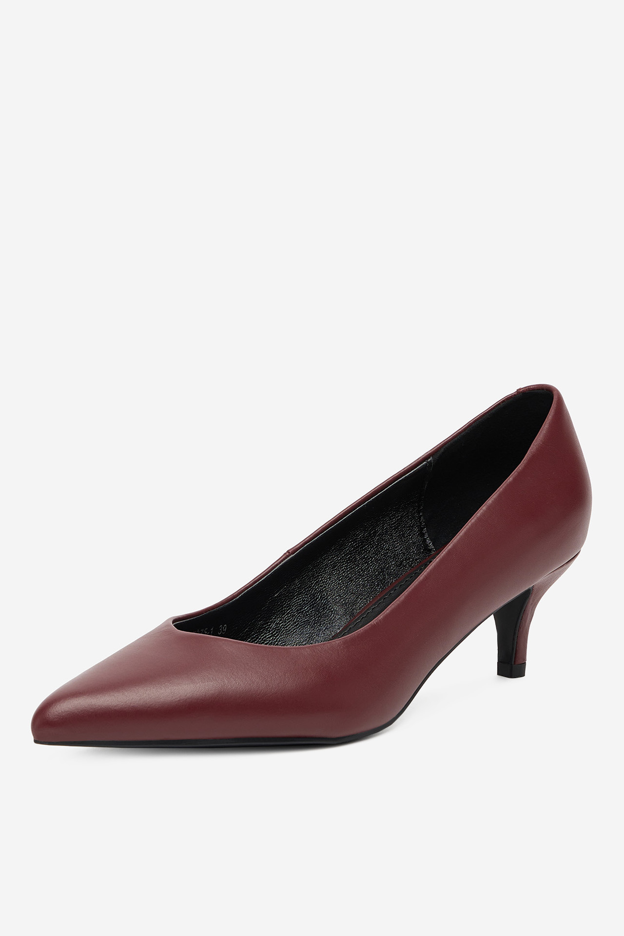 Pantofi cu toc subțire Vișiniu