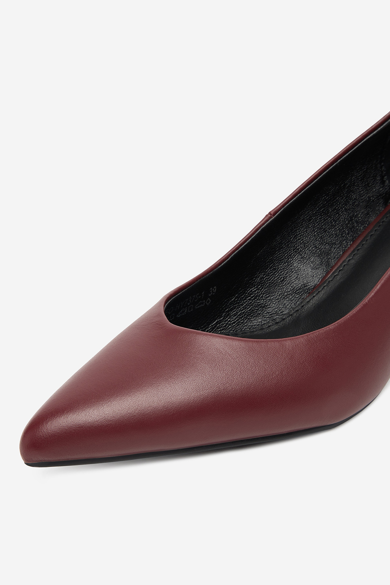 Pantofi cu toc subțire Vișiniu