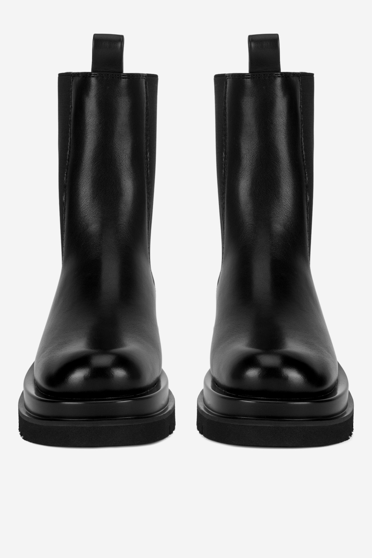 Kotníková obuv s elastickým prvkem Černá