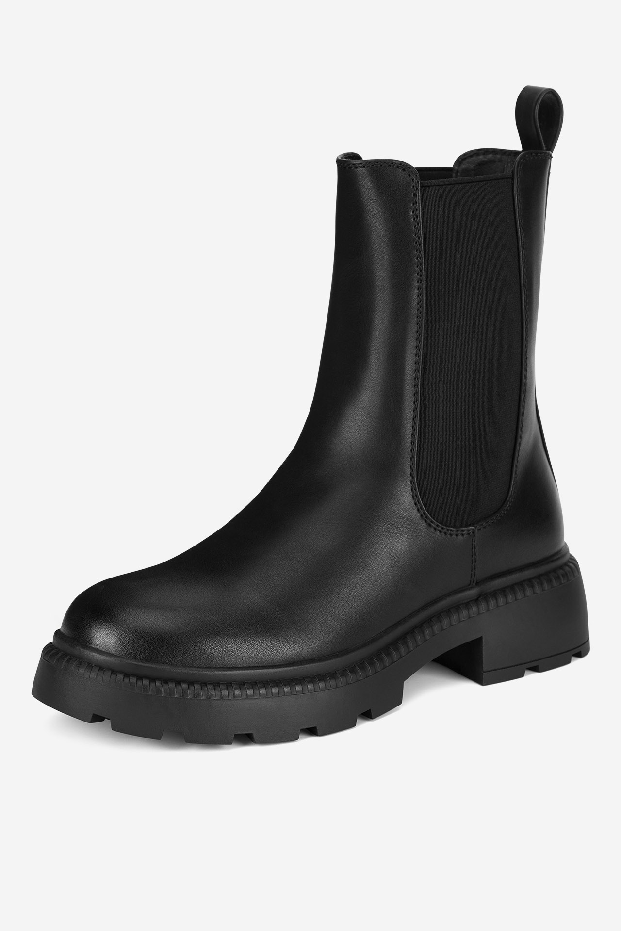 Kotníková obuv s elastickým prvkem Černá