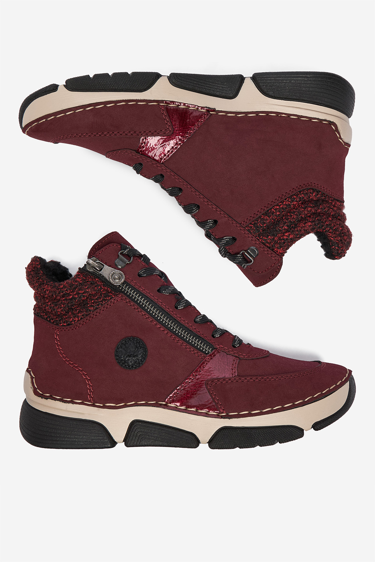 Kotníková obuv Vínový