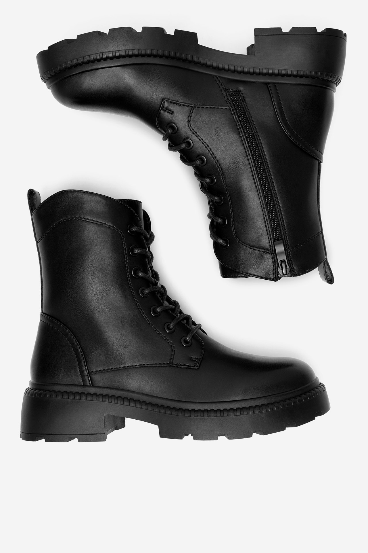 Gležnjarji z vezalkami Črna