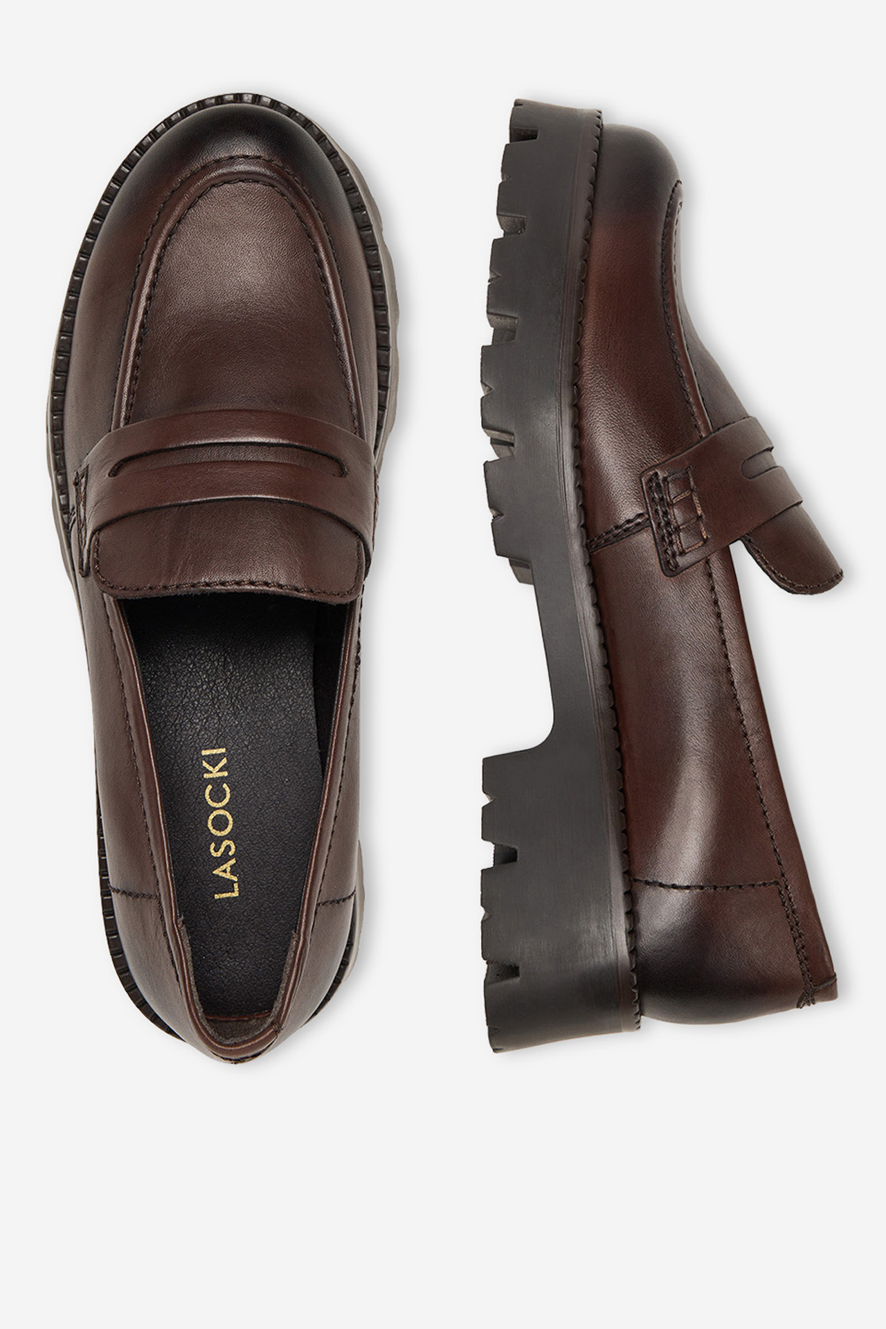 Loafersy Tmavě hnědá