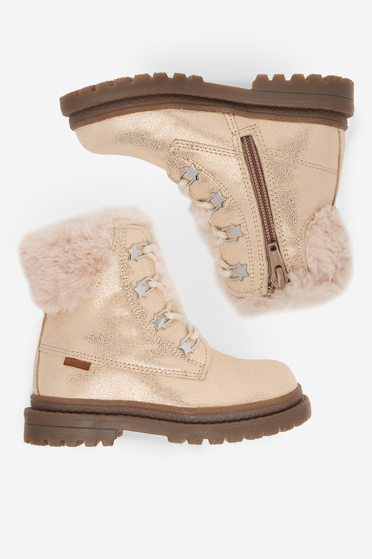 Šnurovacie topánky Zlatá