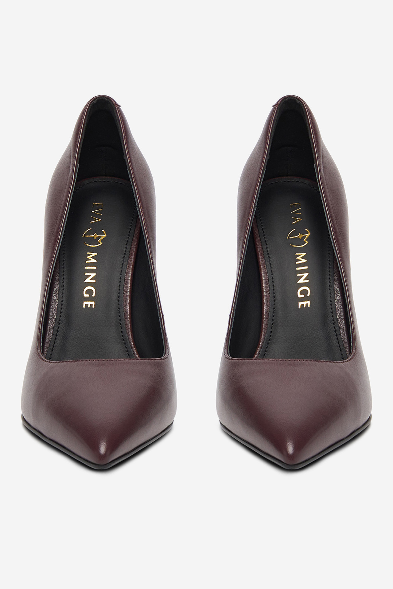 Pantofi cu toc subțire Vișiniu