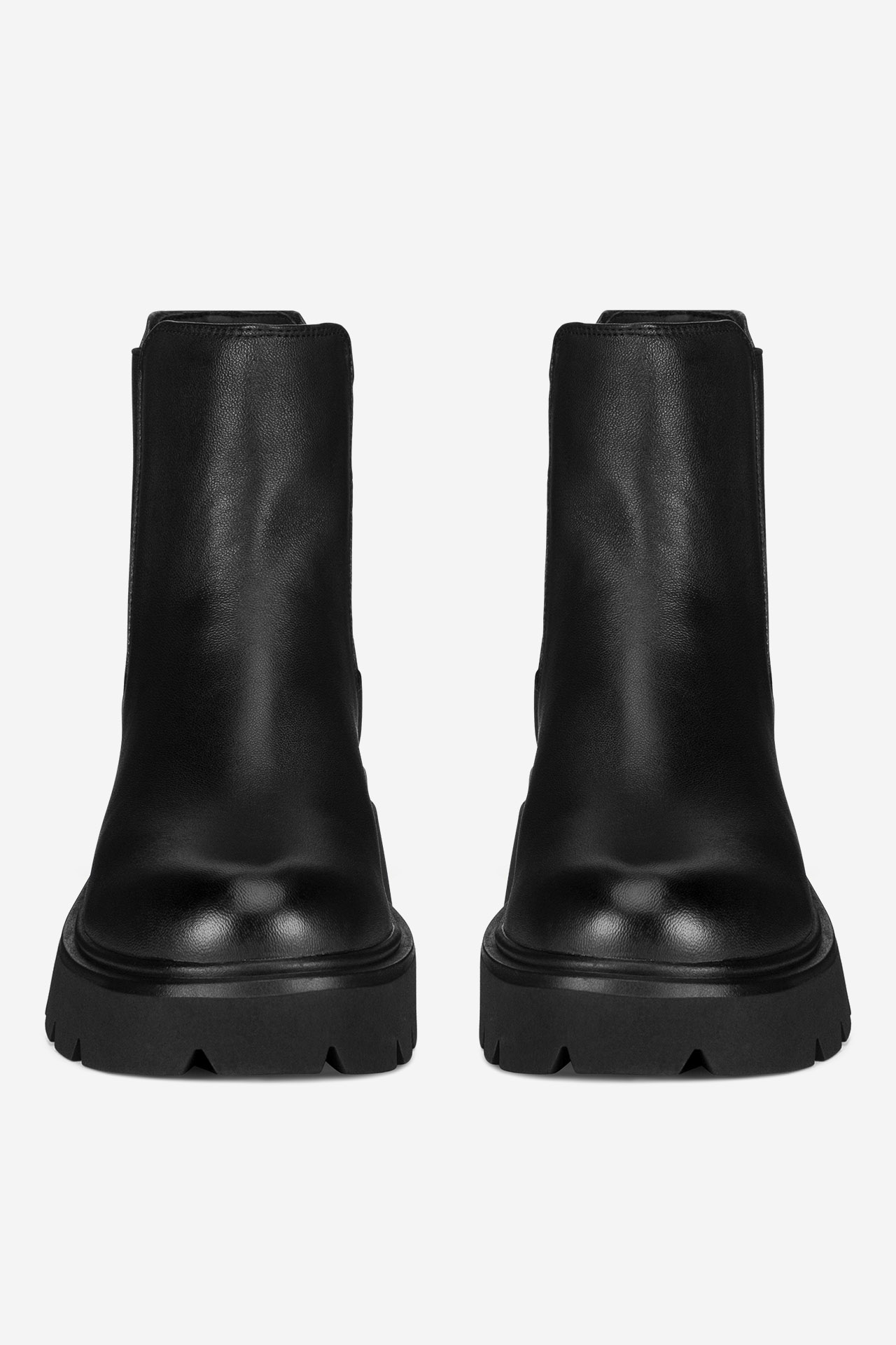 Kotníková obuv s elastickým prvkem Černá