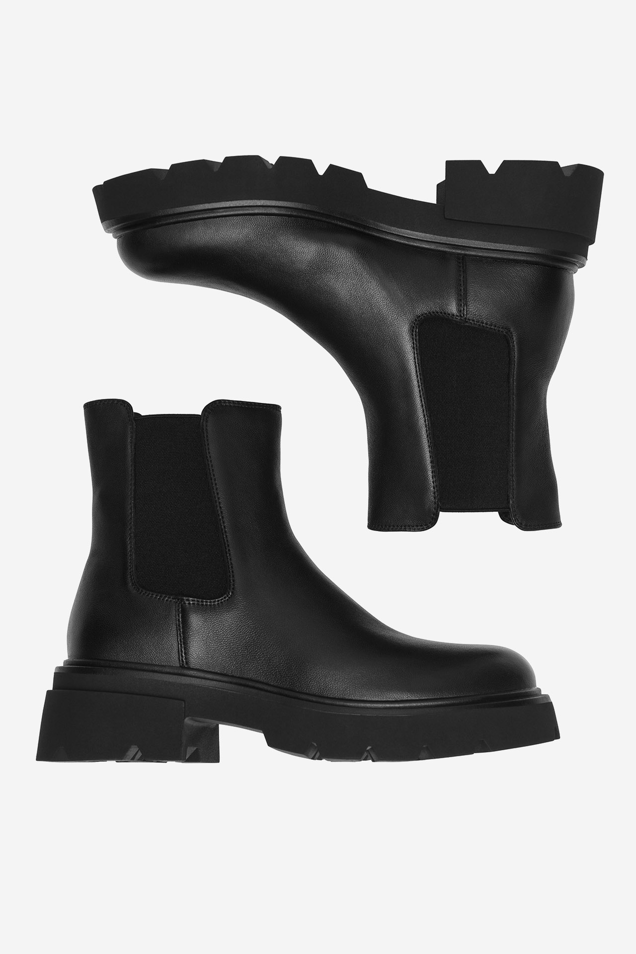 Kotníková obuv s elastickým prvkem Černá