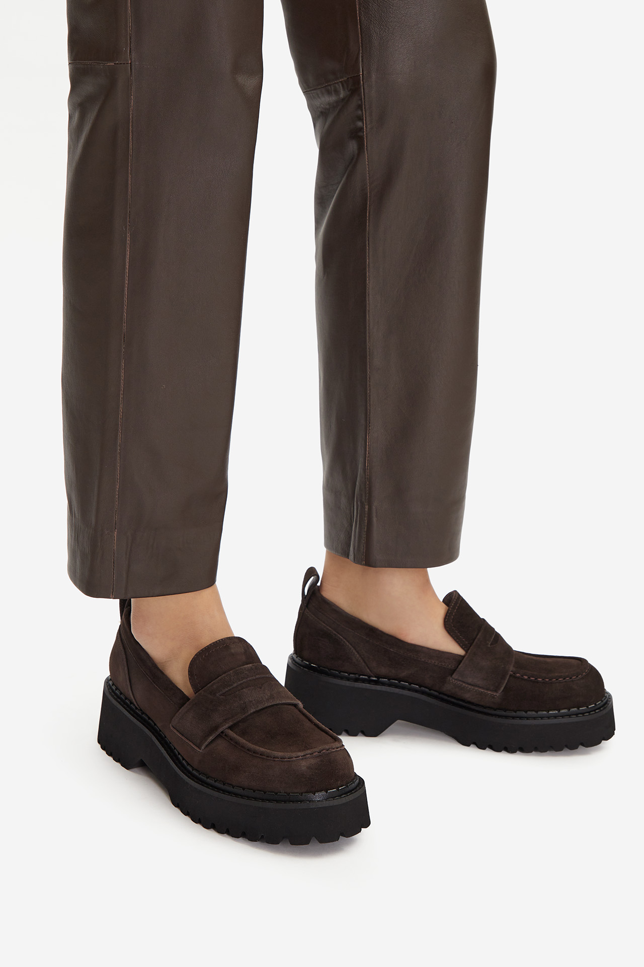 Čevlji brez vezalk Čokoladno rjava