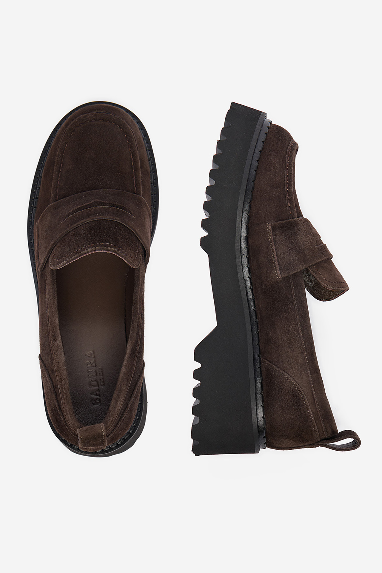 Čevlji brez vezalk Čokoladno rjava