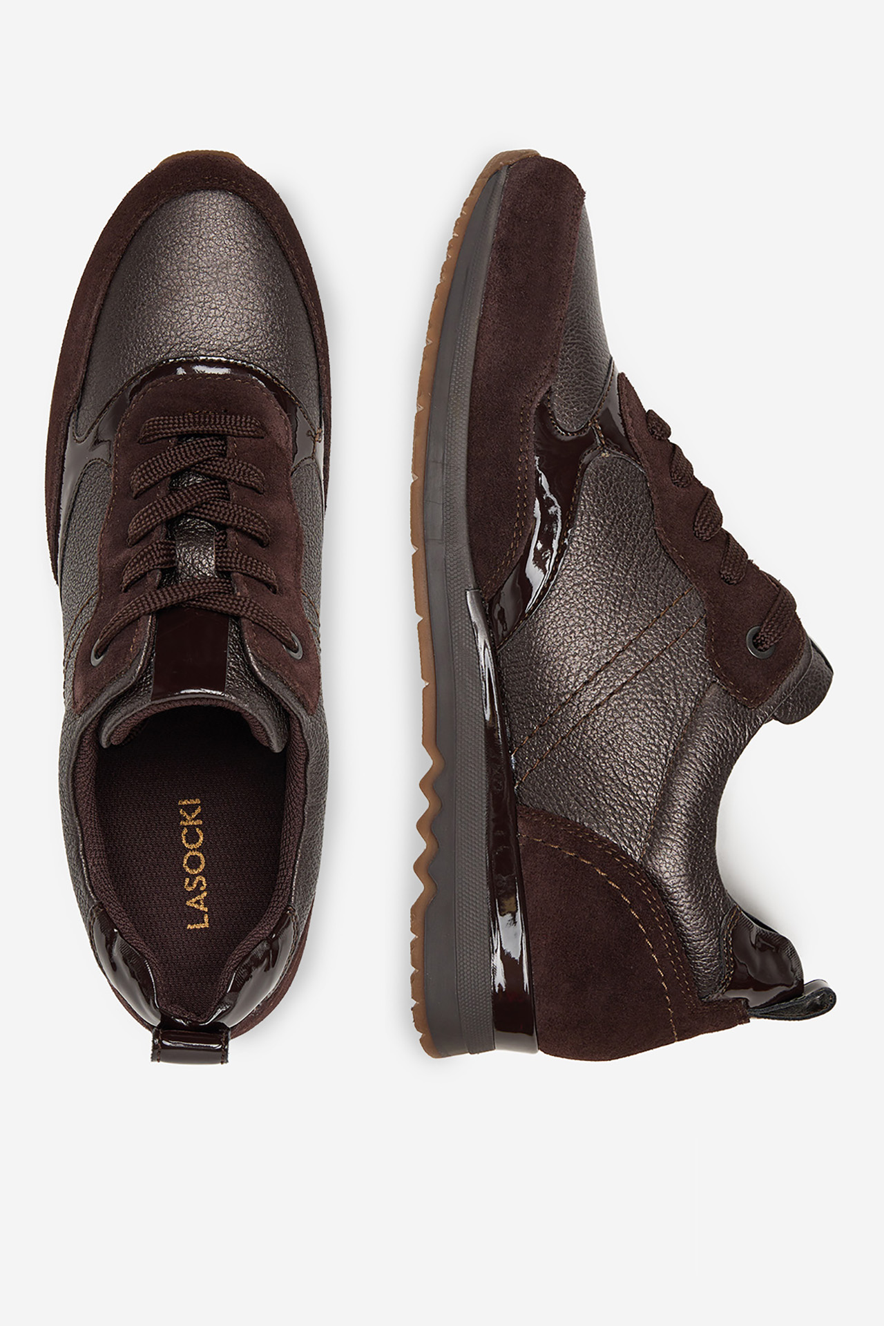 Sneakersy Tmavě hnědá