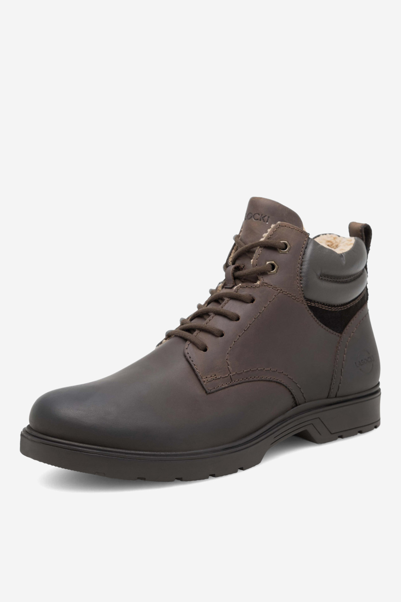 Gležnjarji z vezalkami Rjava