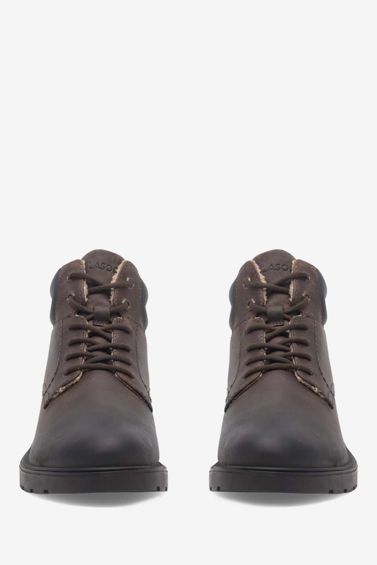 Gležnjarji z vezalkami Rjava