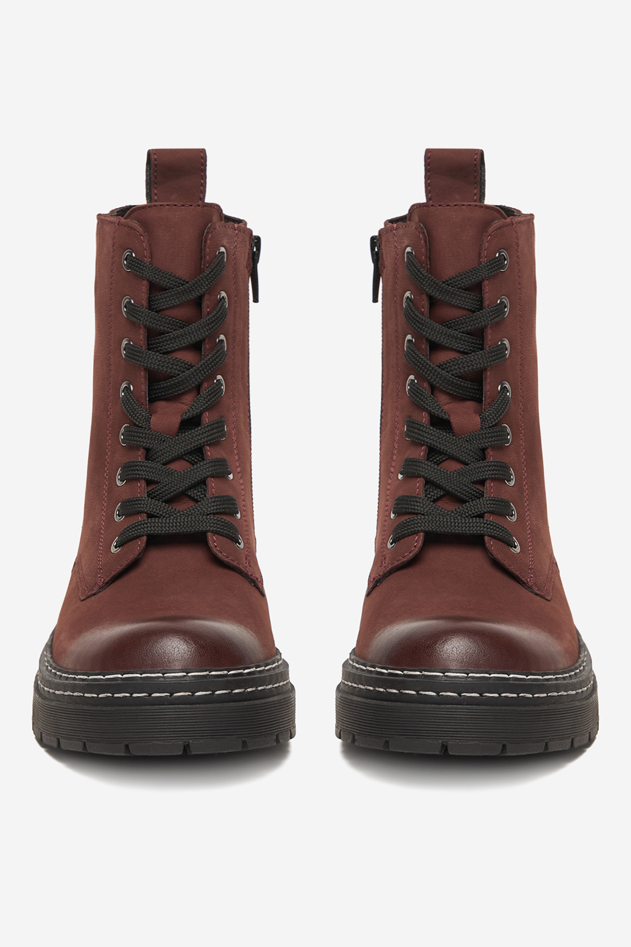 Šnurovacie topánky Bordó