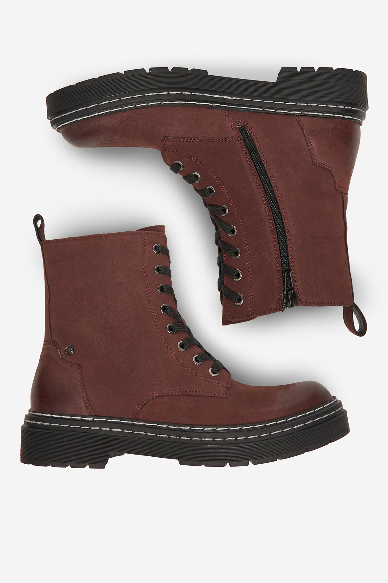 Šnurovacie topánky Bordó