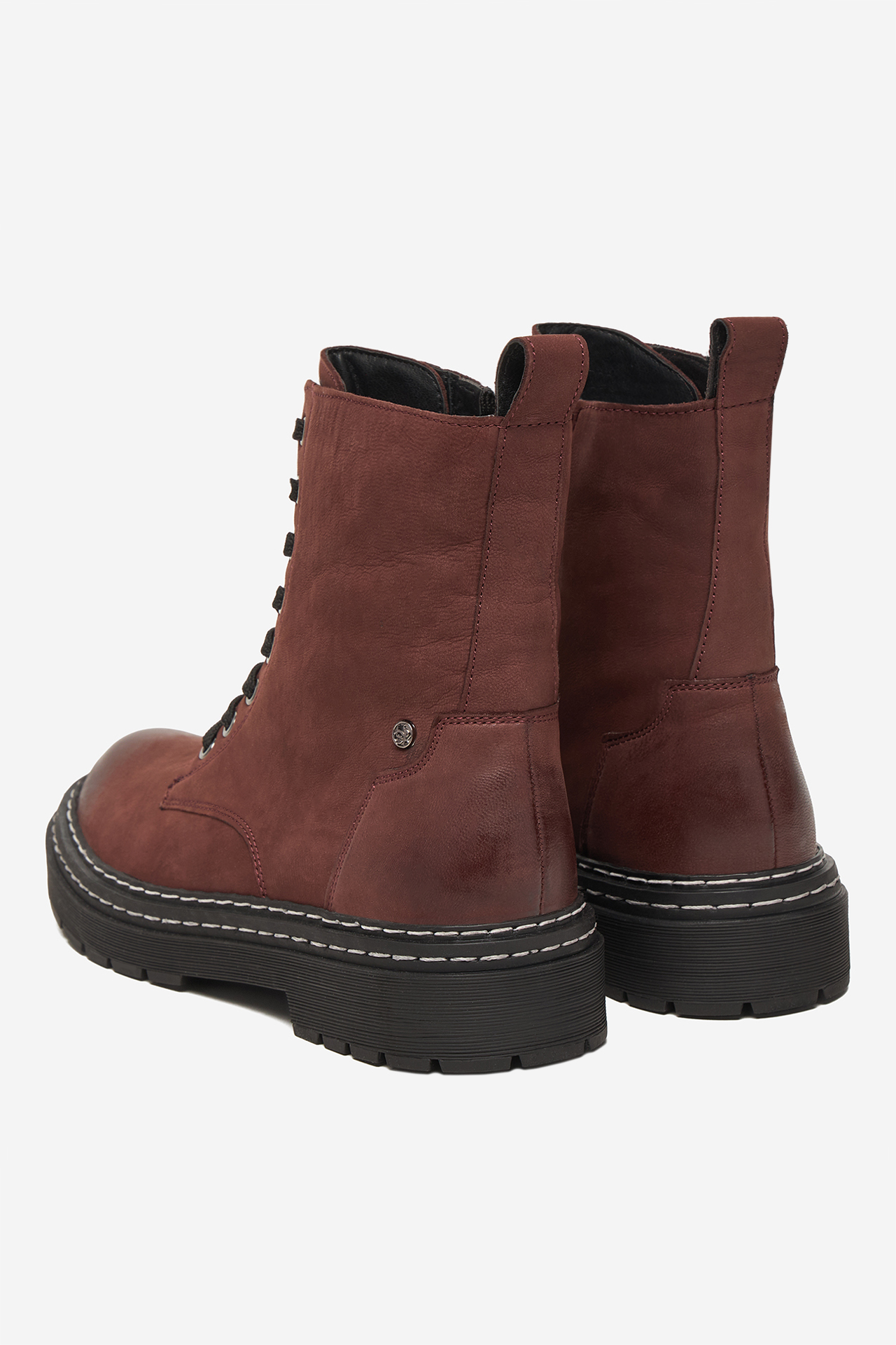 Šnurovacie topánky Bordó