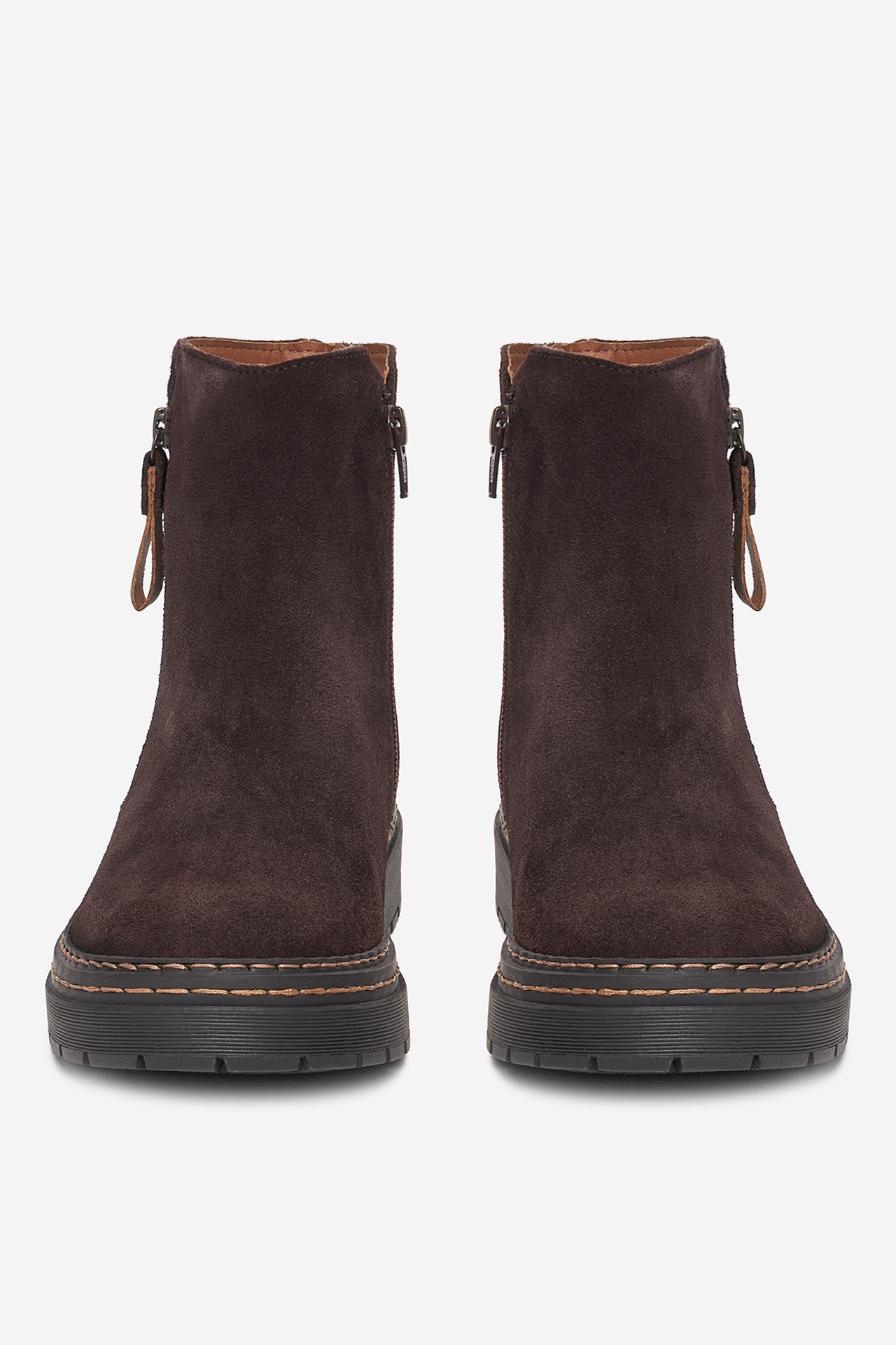 Gležnjače s vezicama Čokoladnosmeđe