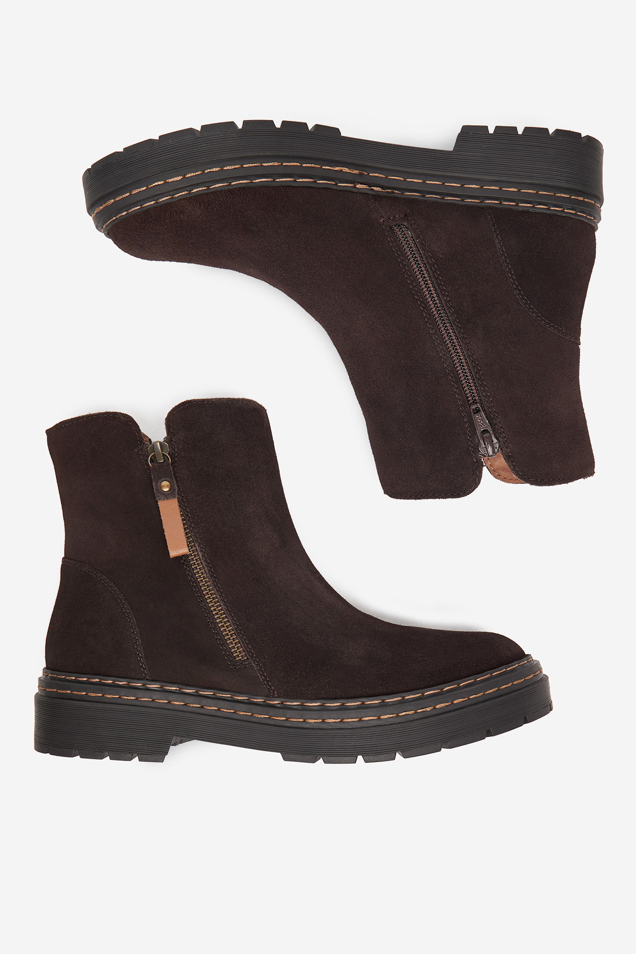 Gležnjače s vezicama Čokoladnosmeđe