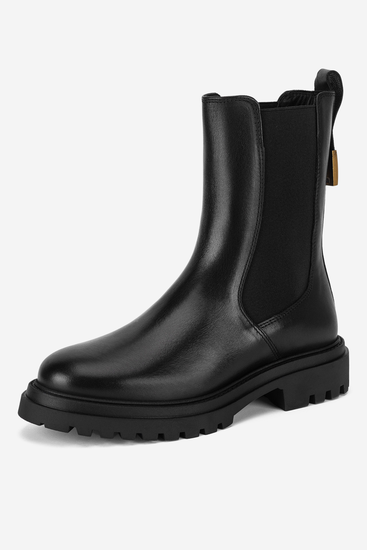 Kotníková obuv s elastickým prvkem Černá