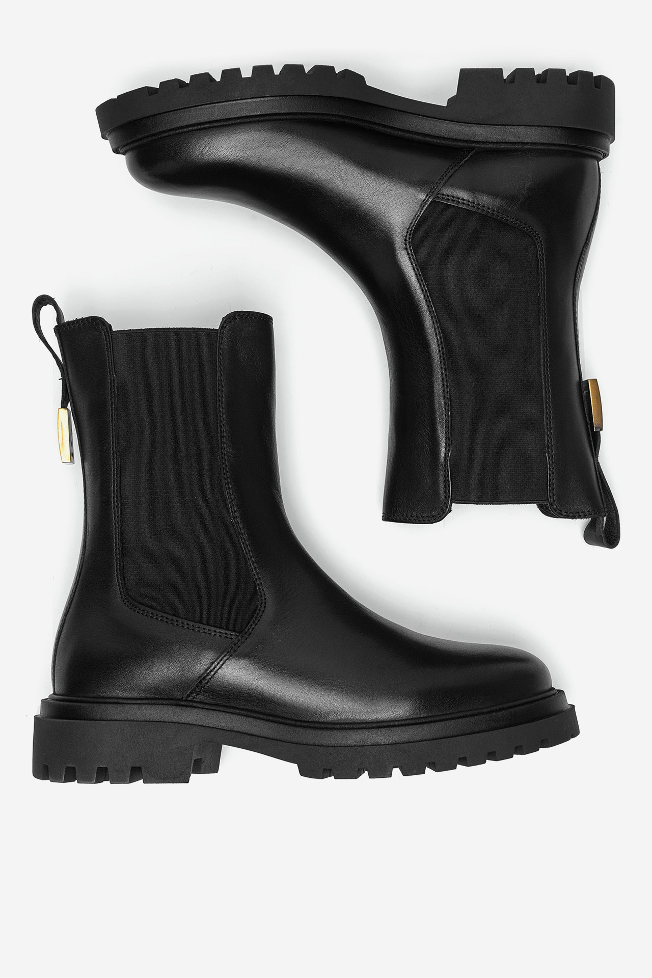 Kotníková obuv s elastickým prvkem Černá