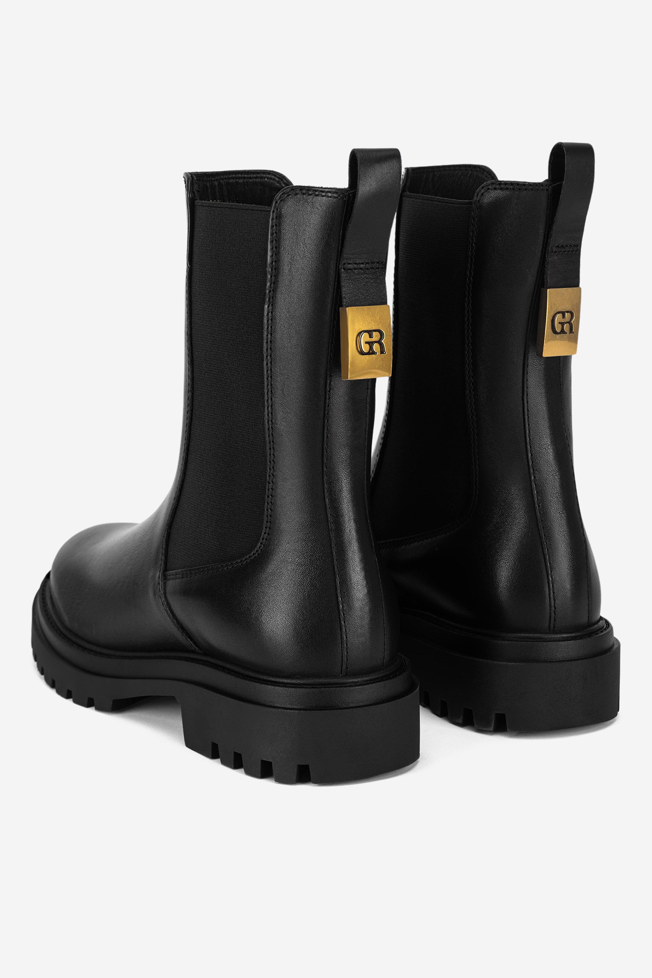 Kotníková obuv s elastickým prvkem Černá