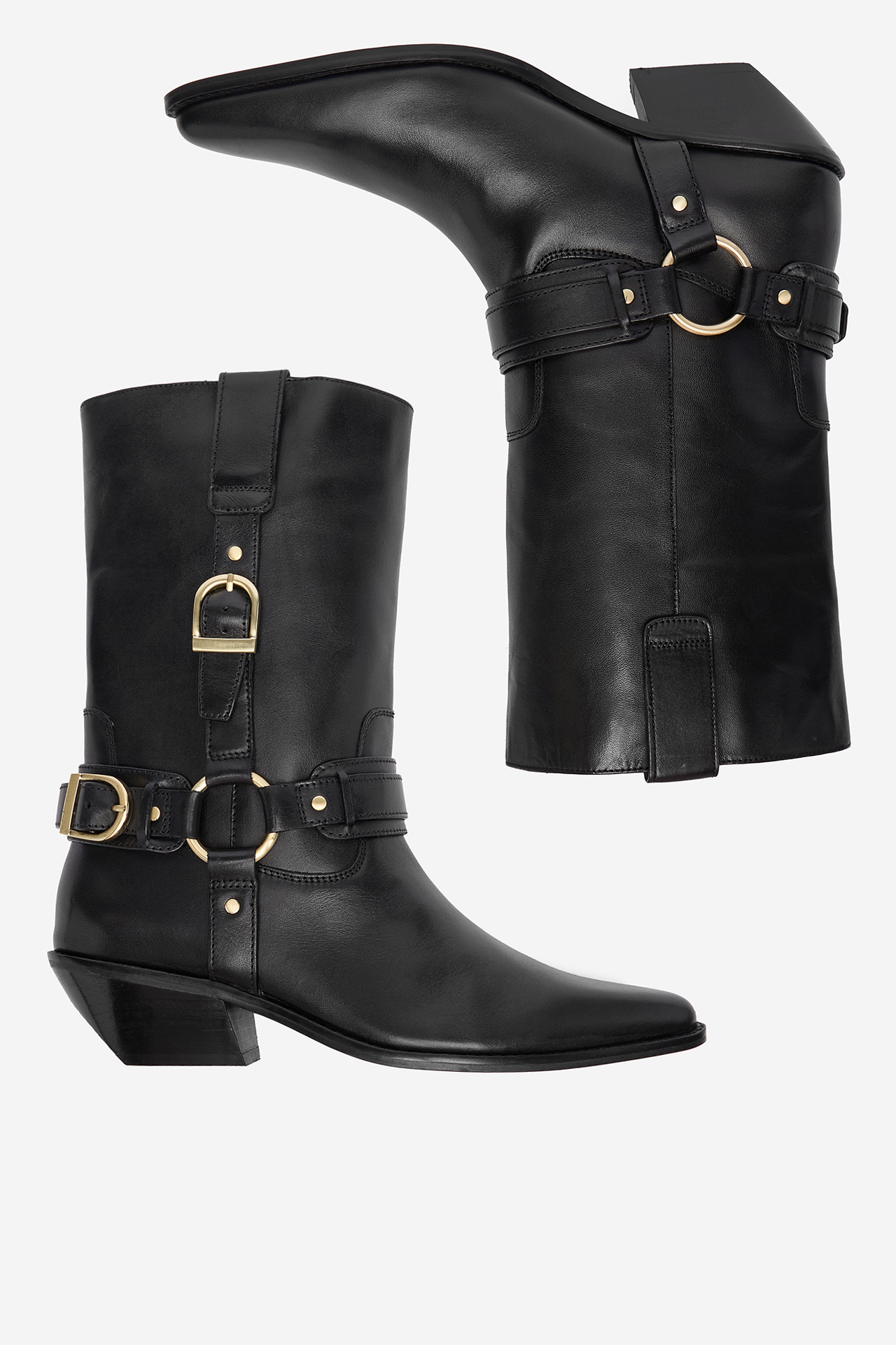 Kavbojski škornji Črna