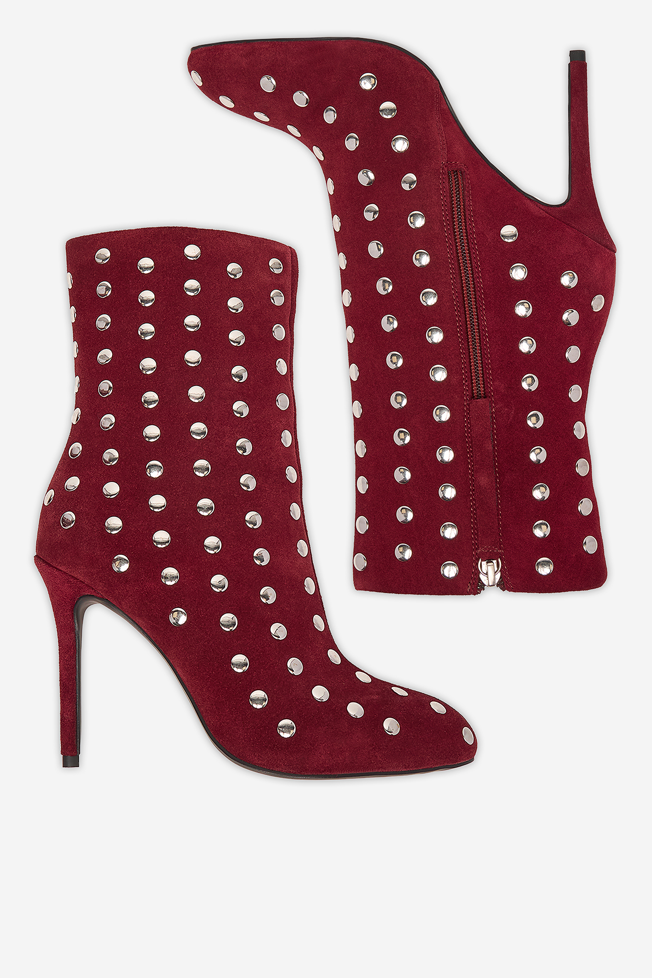 Škornji Bordo rdeča