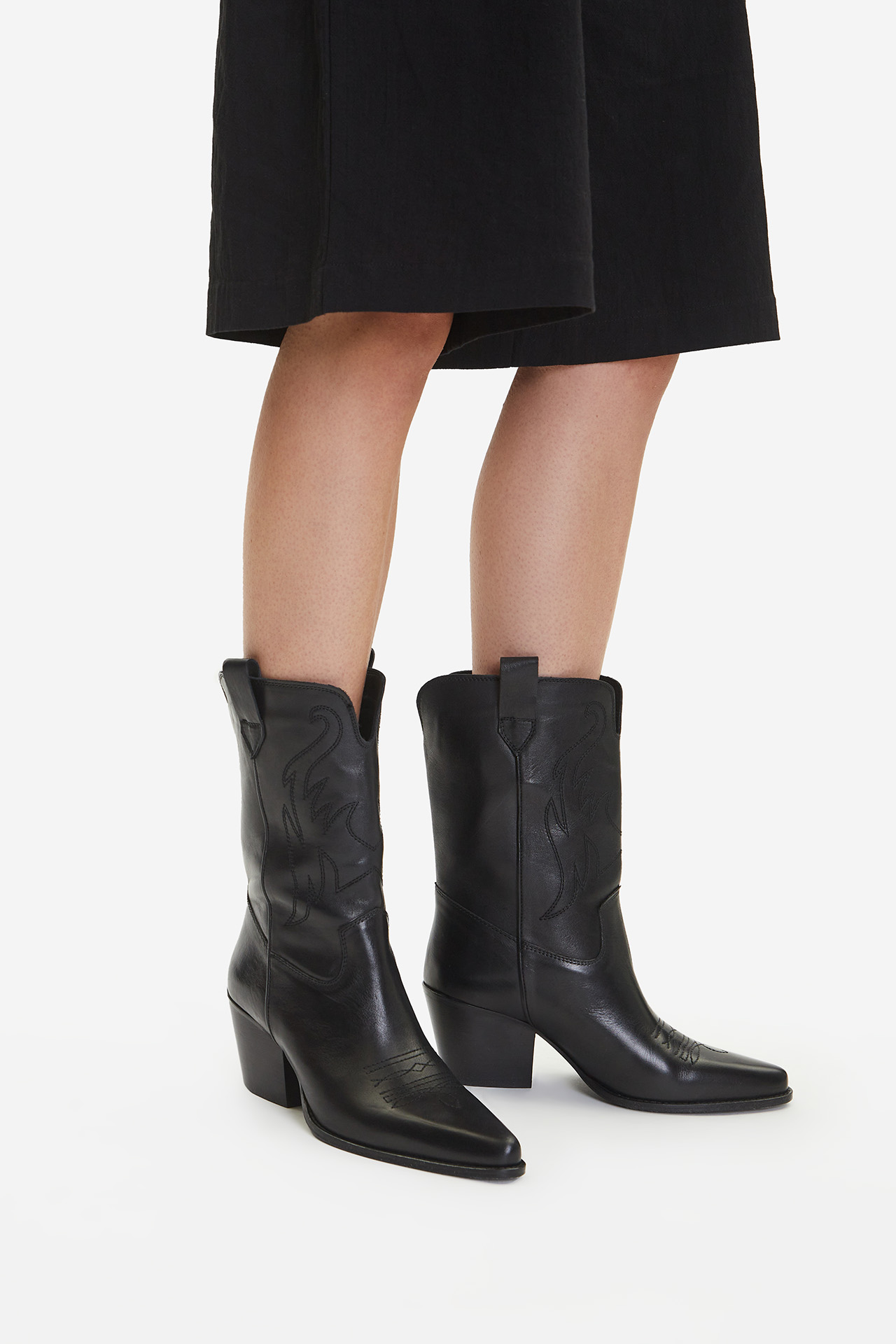 Kovbojská obuv Černá