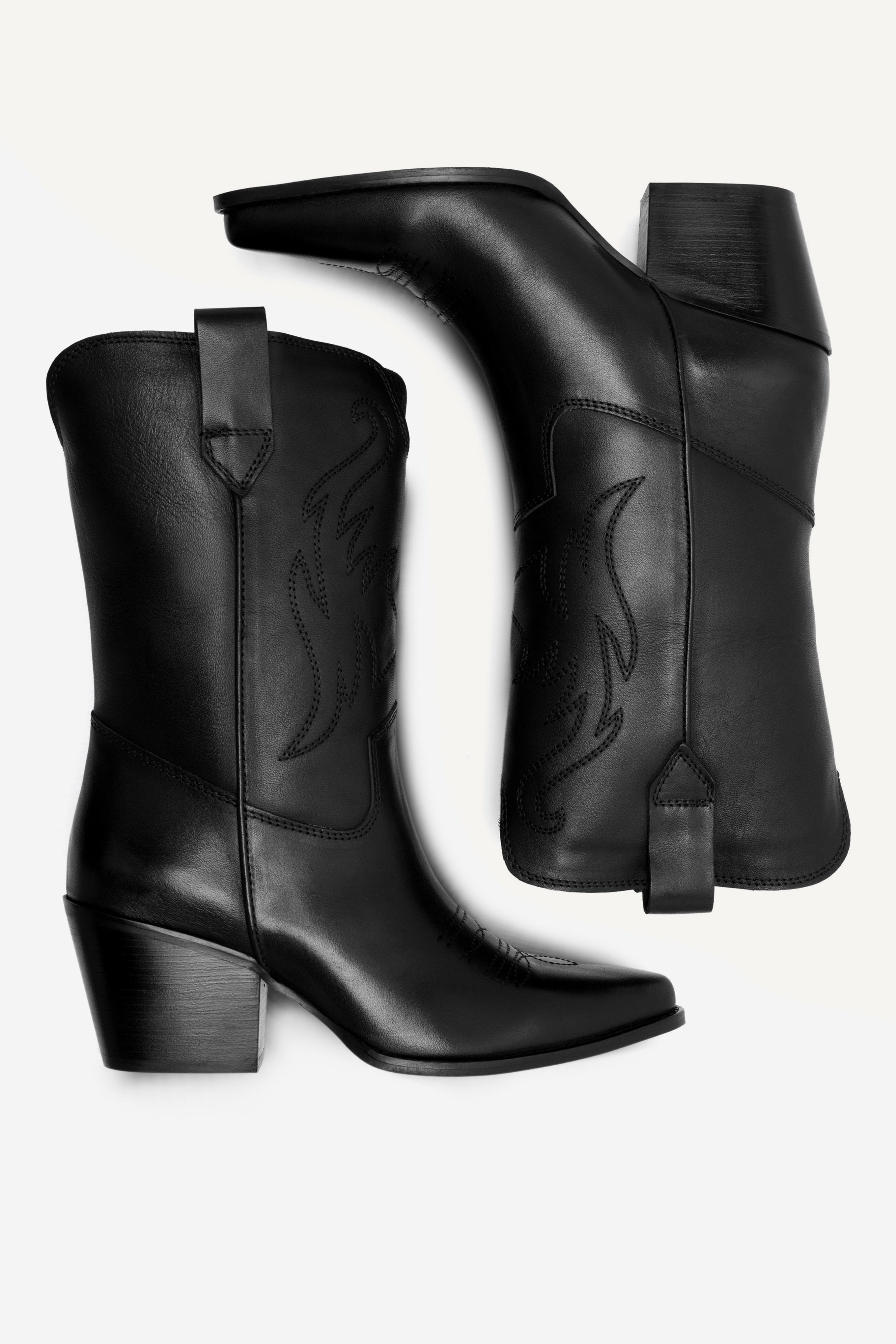 Kovbojská obuv Černá