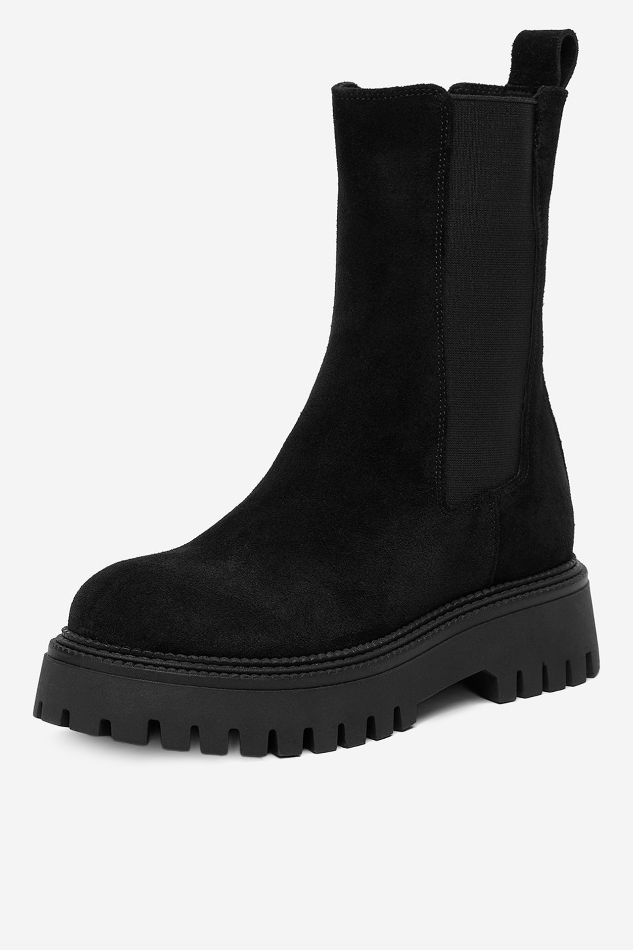 Kotníková obuv s elastickým prvkem Černá