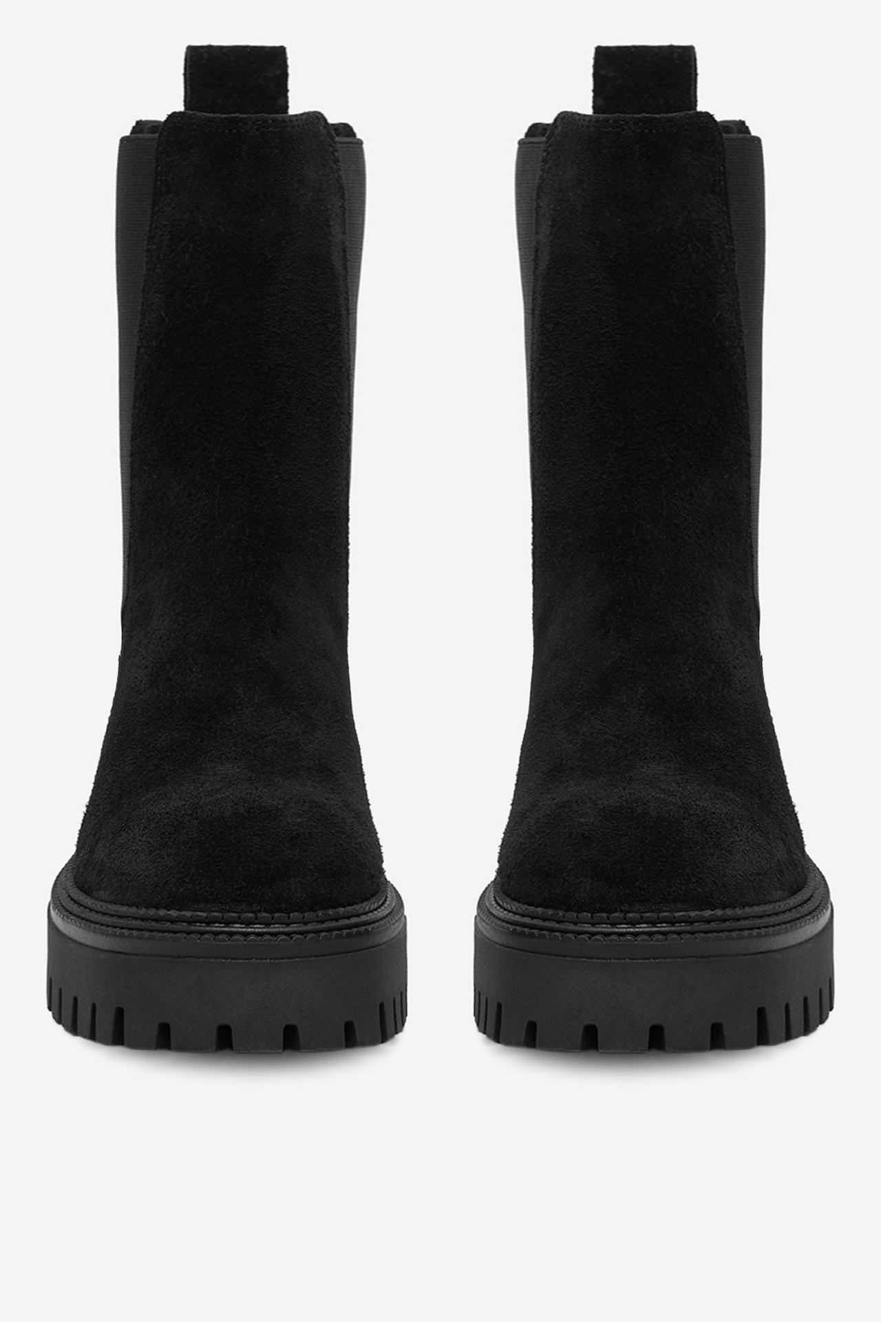 Kotníková obuv s elastickým prvkem Černá