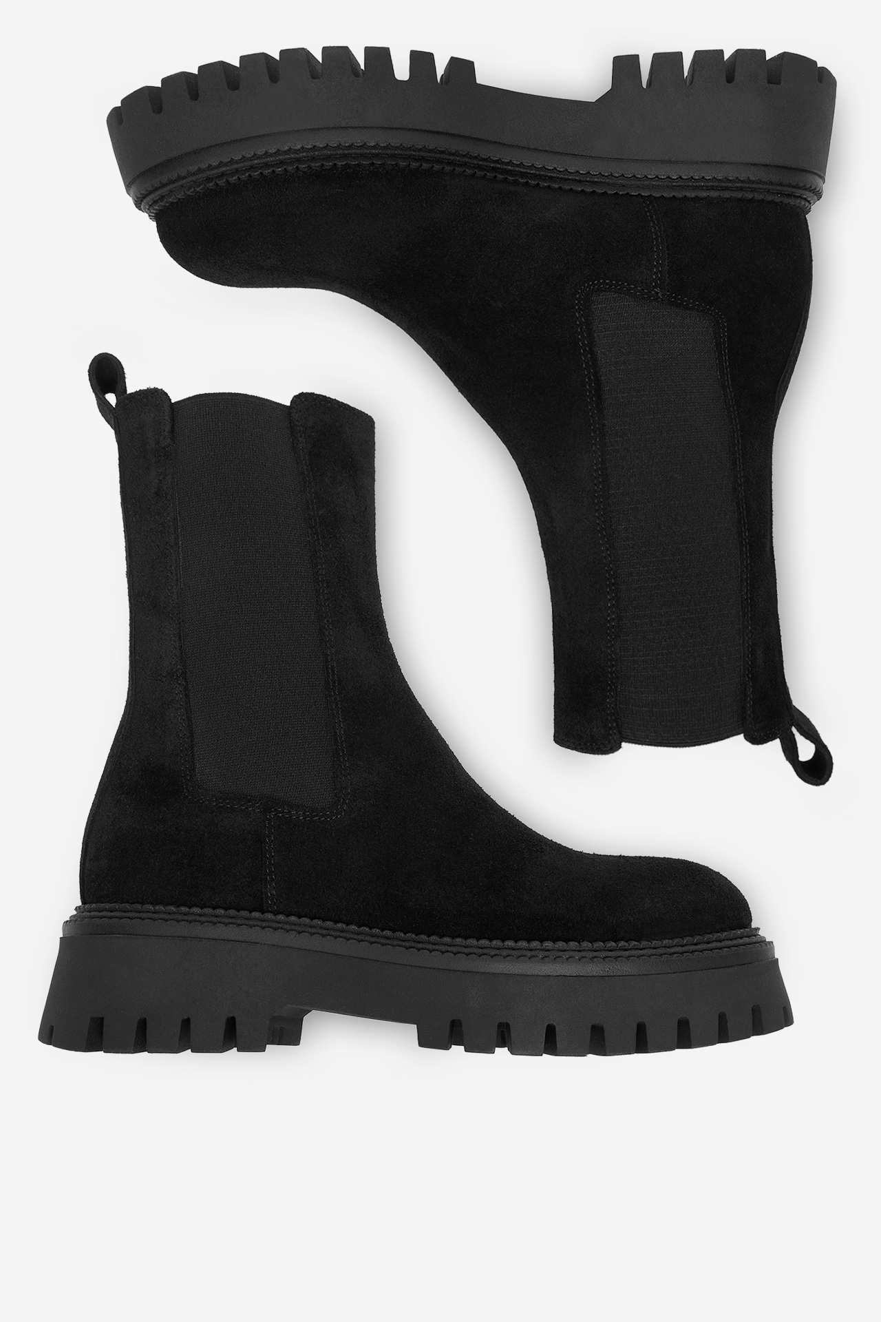 Kotníková obuv s elastickým prvkem Černá