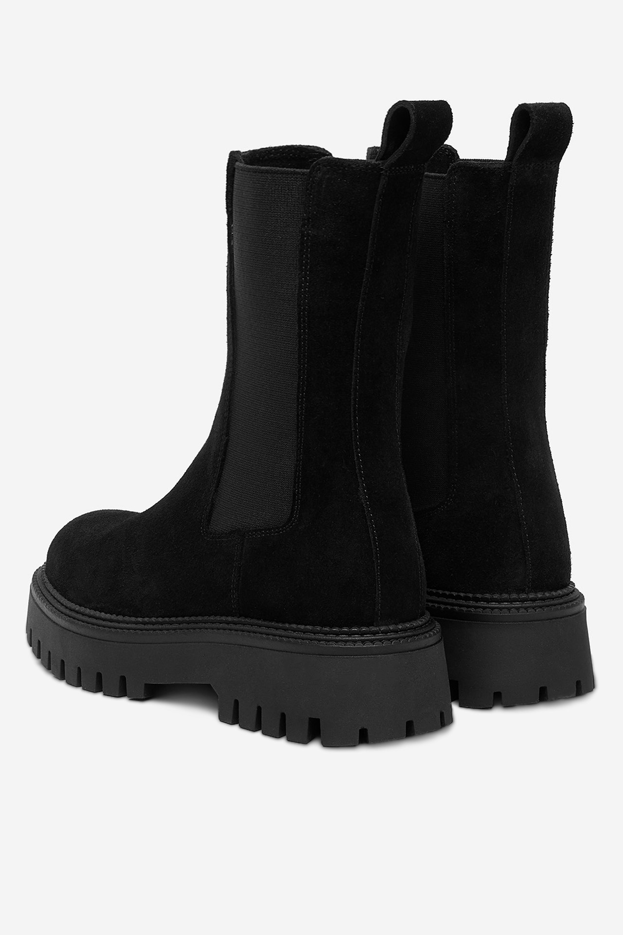 Kotníková obuv s elastickým prvkem Černá