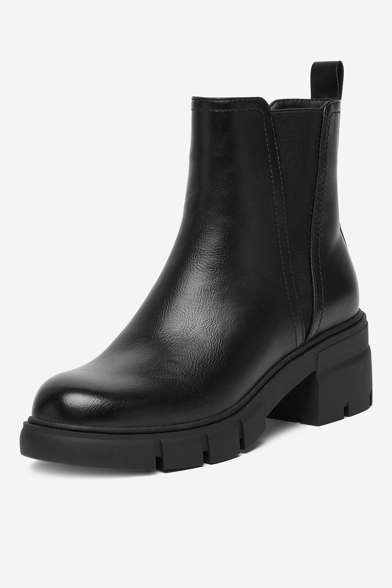 Kotníková obuv s elastickým prvkem Černá