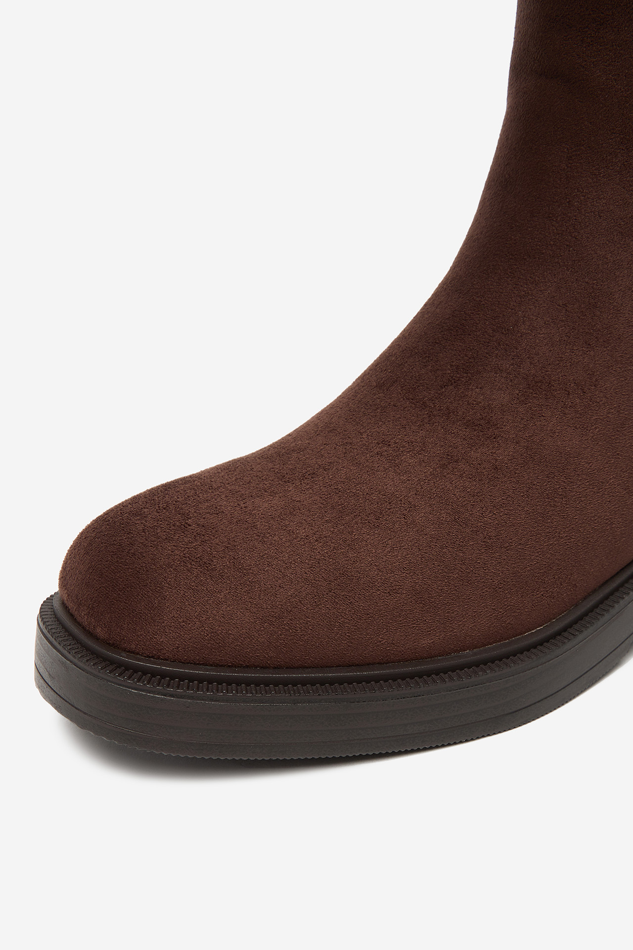 Kotníková obuv s elastickým prvkem Tmavě hnědá