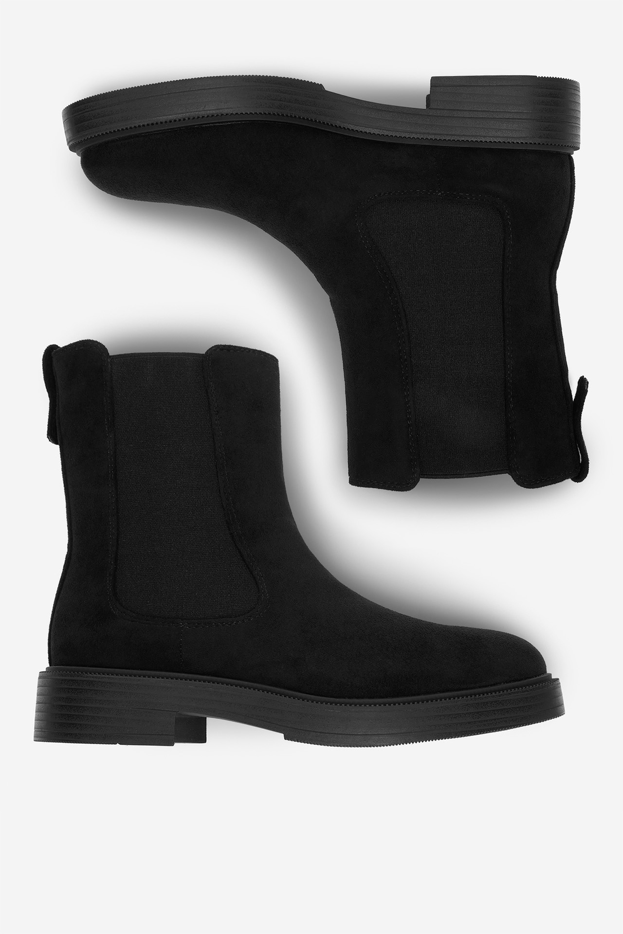 Kotníková obuv s elastickým prvkem Černá