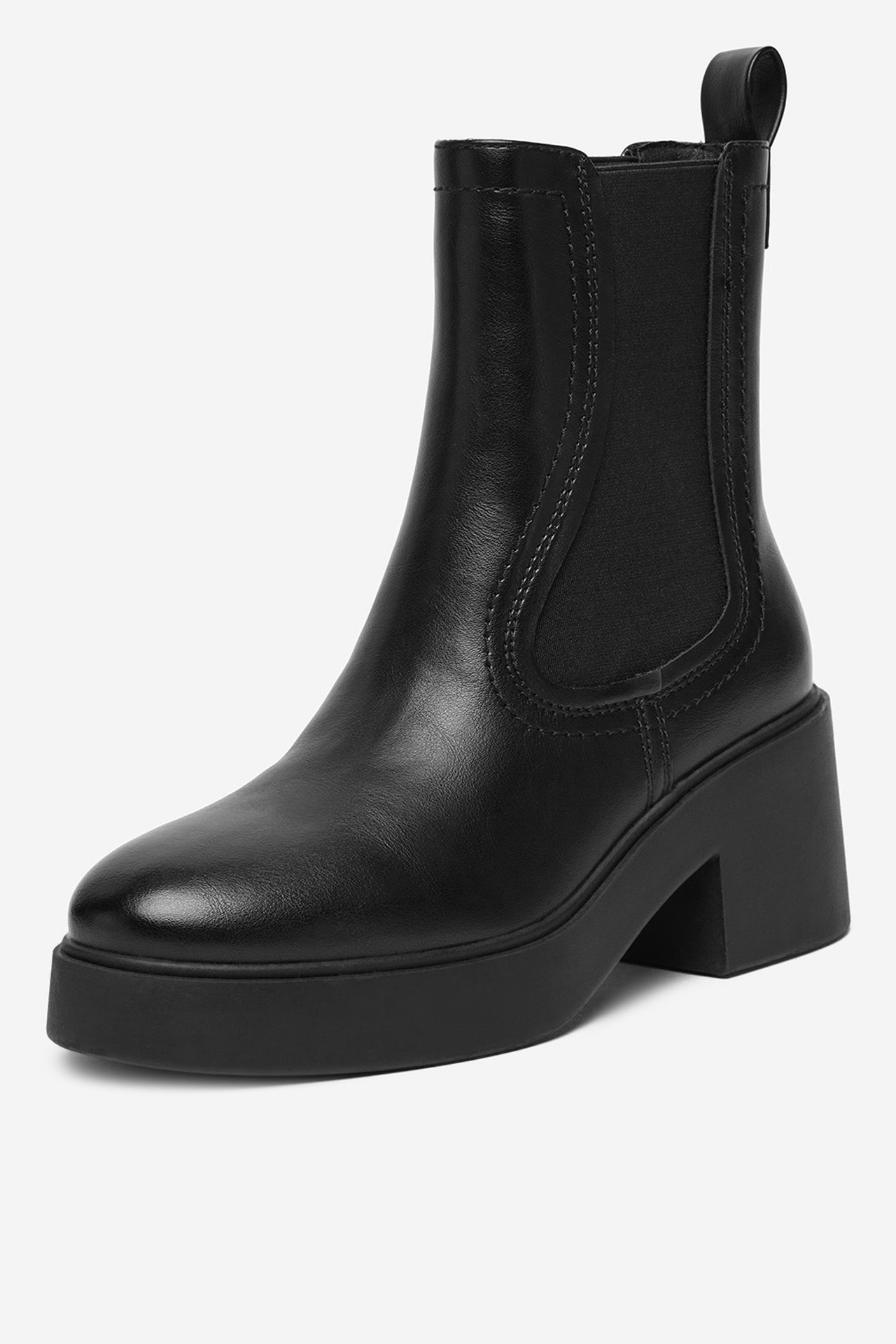 Kotníková obuv s elastickým prvkem Černá