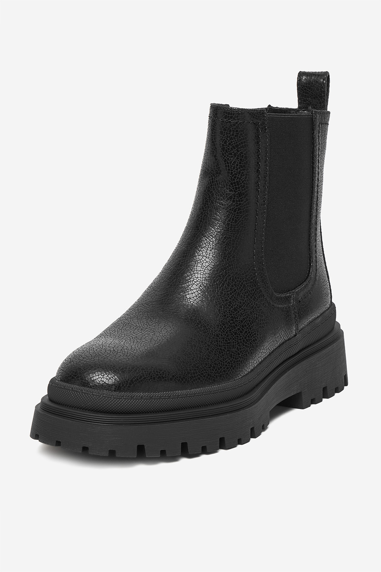 Kotníková obuv s elastickým prvkem Černá