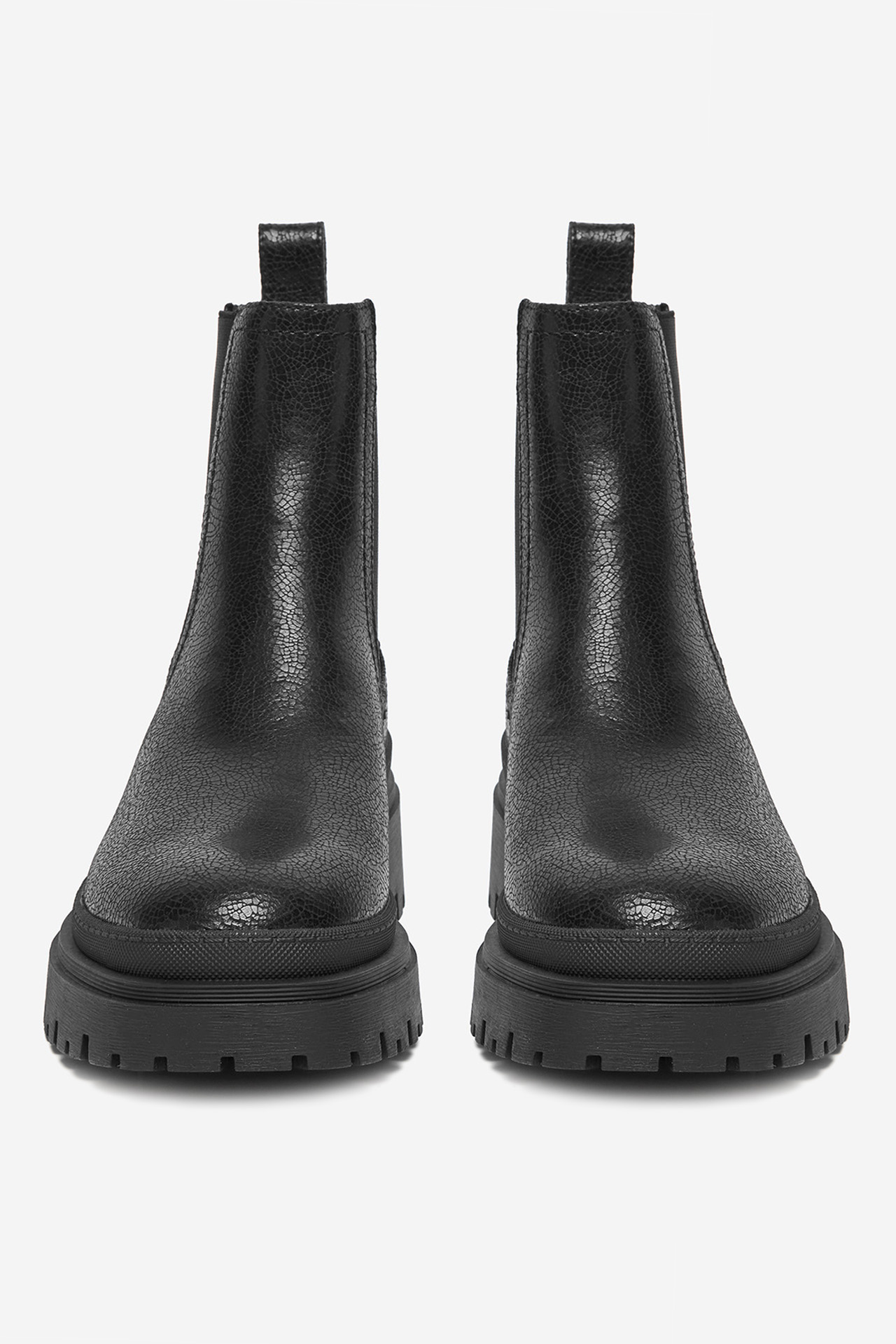 Kotníková obuv s elastickým prvkem Černá