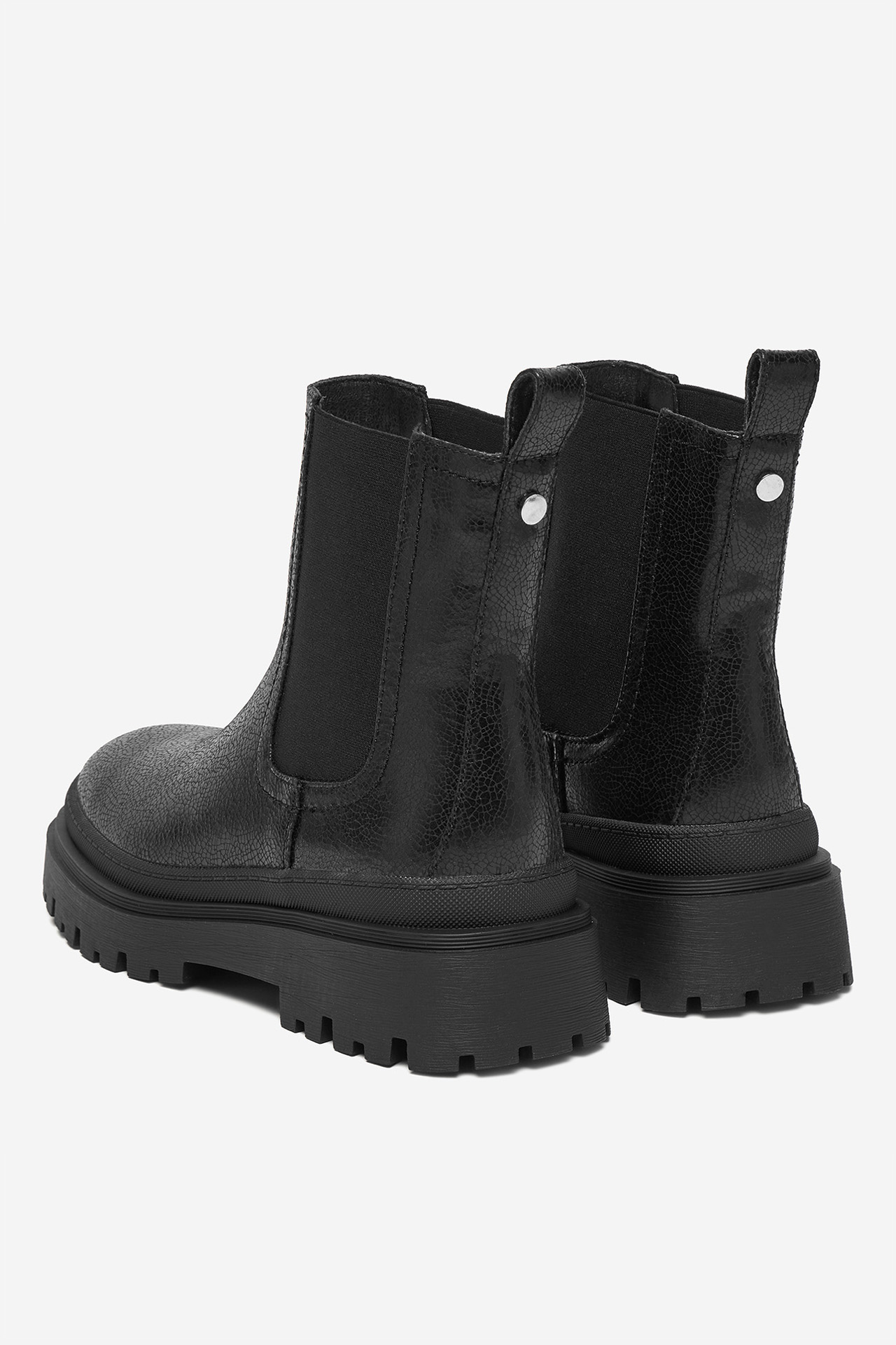 Kotníková obuv s elastickým prvkem Černá