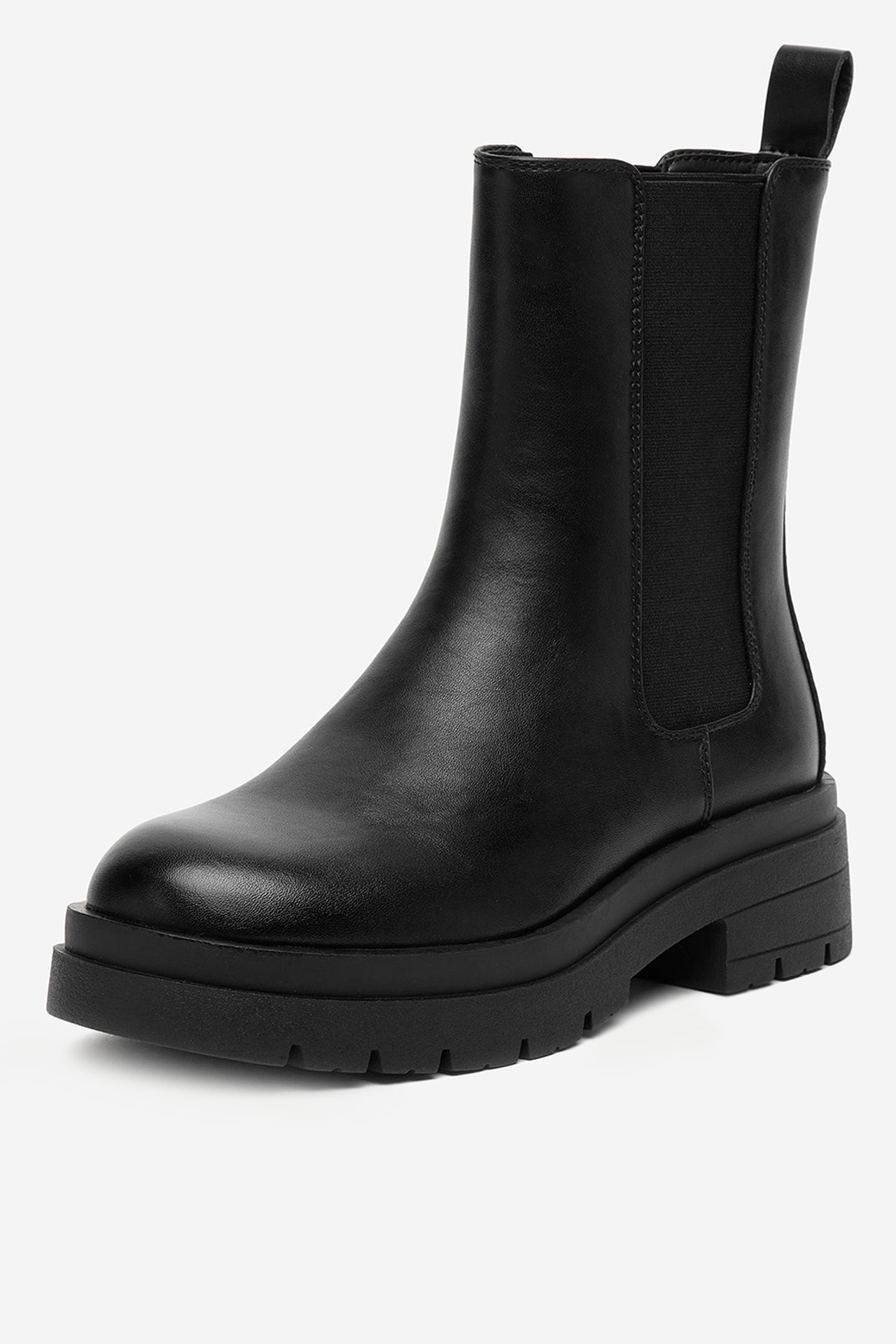 Kotníková obuv s elastickým prvkem Černá