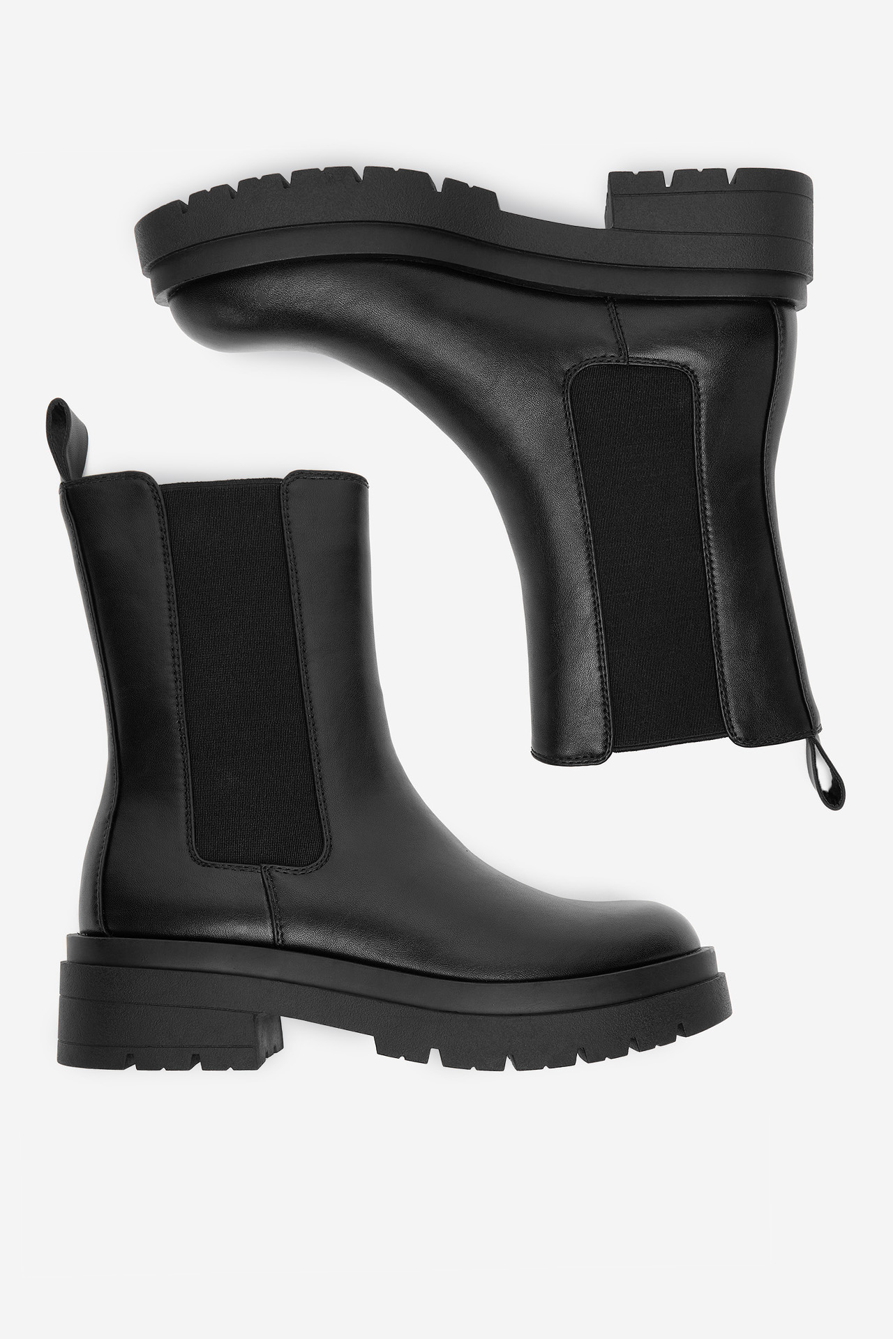 Kotníková obuv s elastickým prvkem Černá