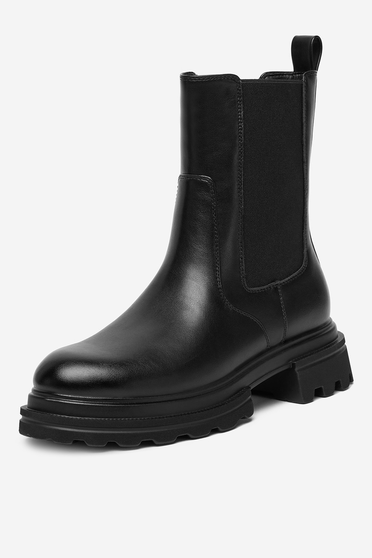 Kotníková obuv s elastickým prvkem Černá