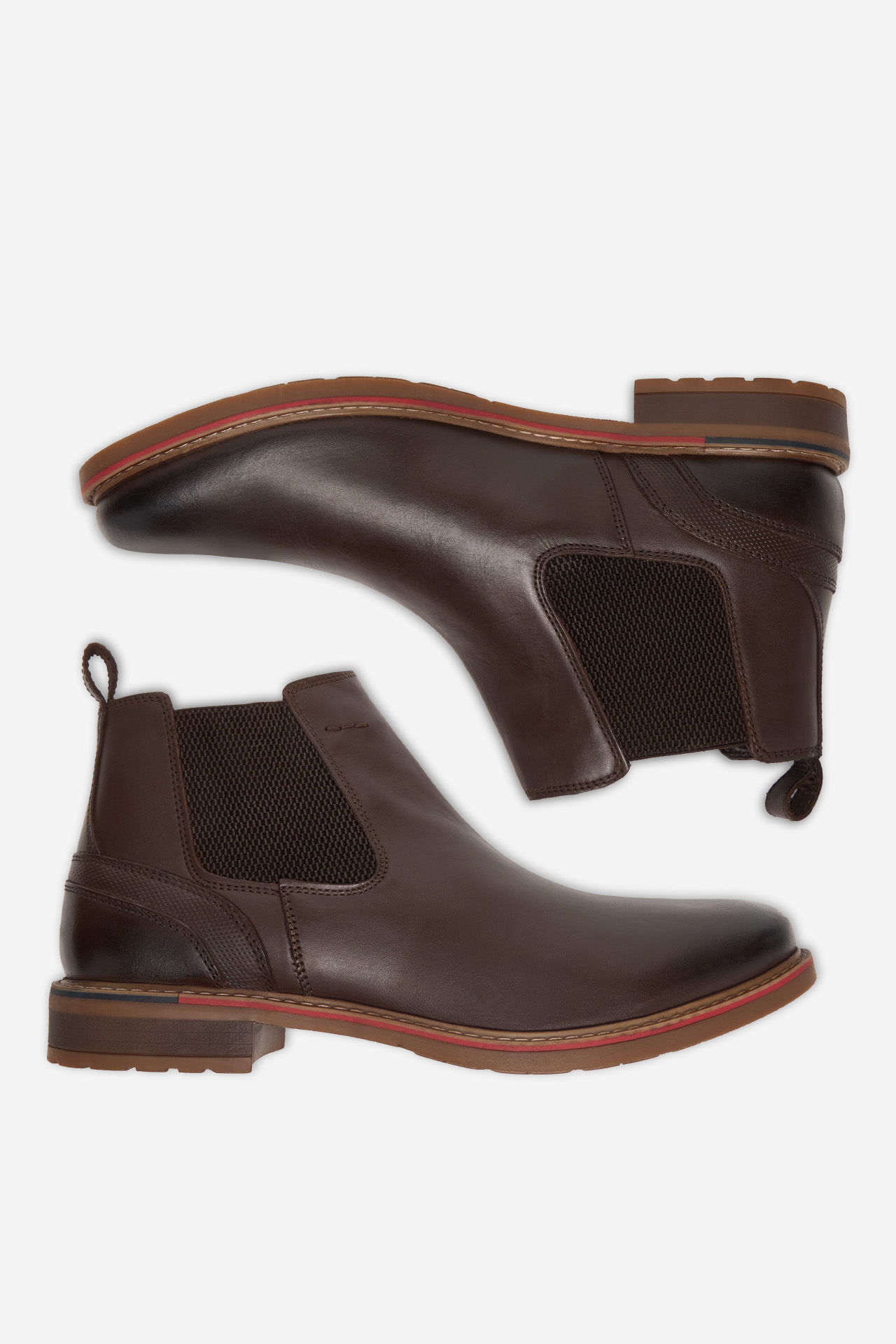 Kotníková obuv s elastickým prvkem Hnědá