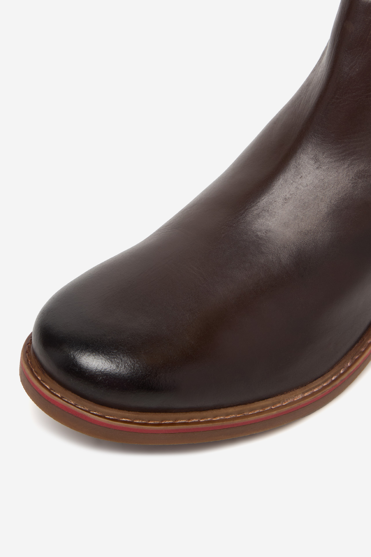 Kotníková obuv s elastickým prvkem Hnědá