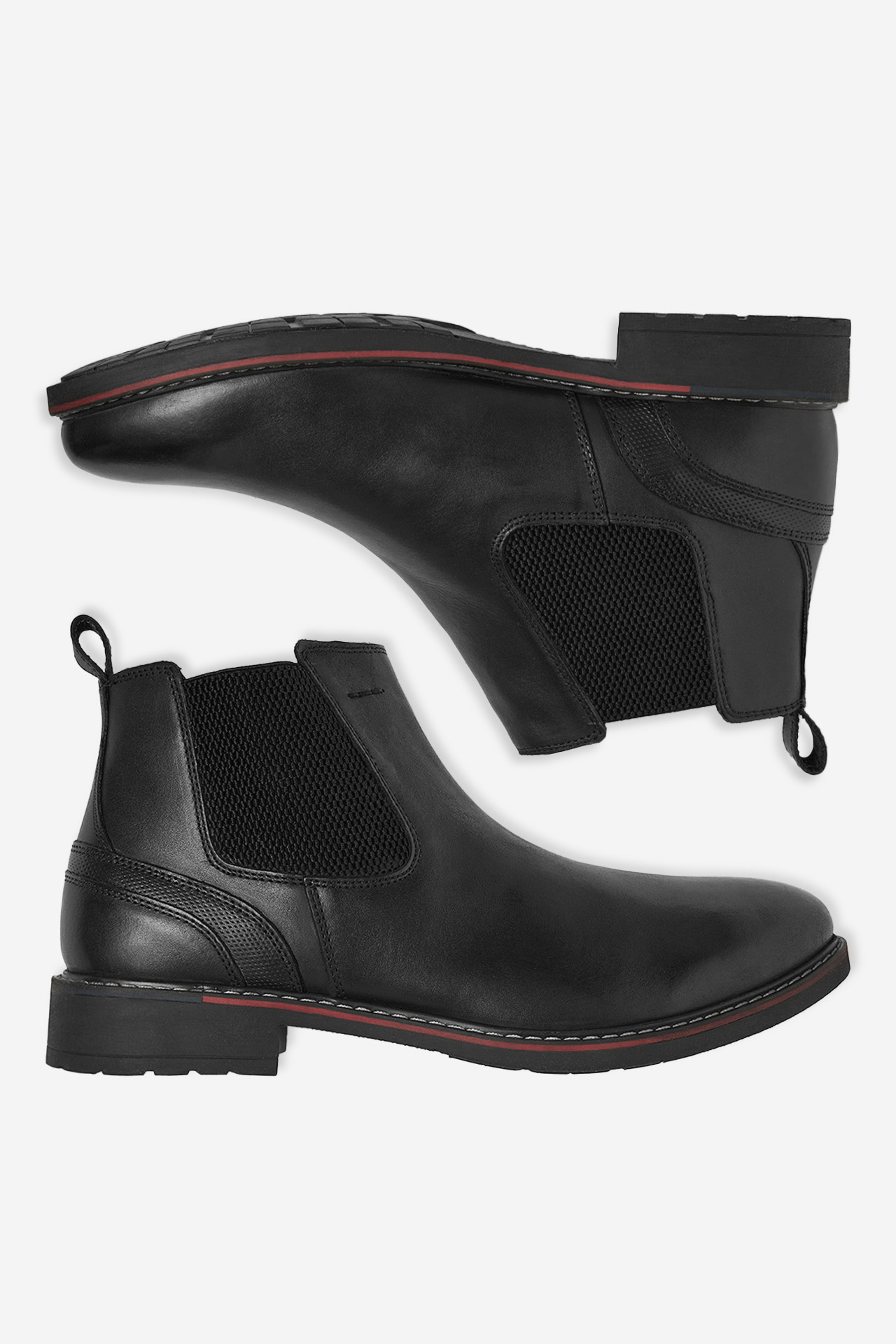 Kotníková obuv s elastickým prvkem Černá