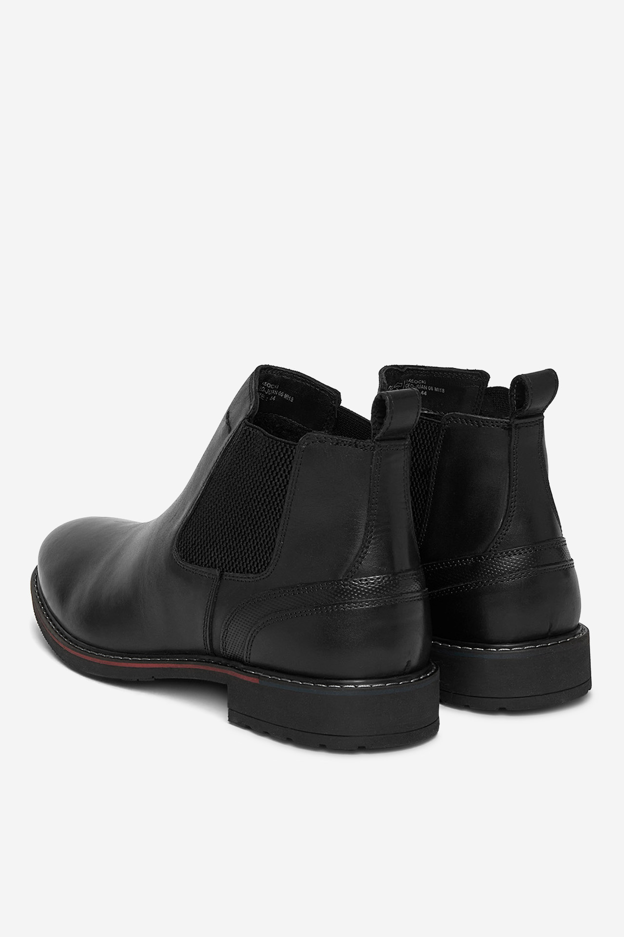 Kotníková obuv s elastickým prvkem Černá